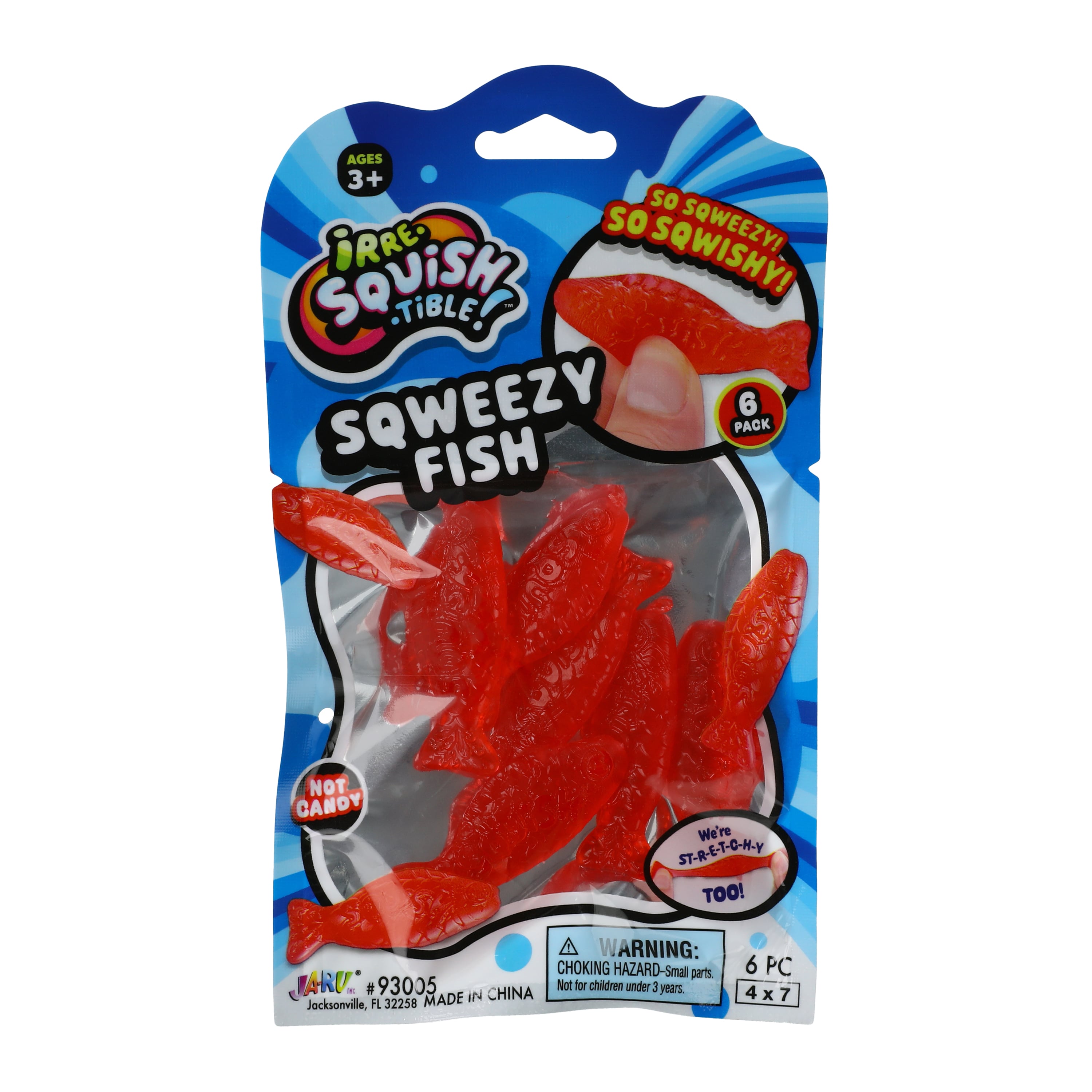 Irre-Squish-Tible Squeezy Fish Toys 6-Count | Five Below
