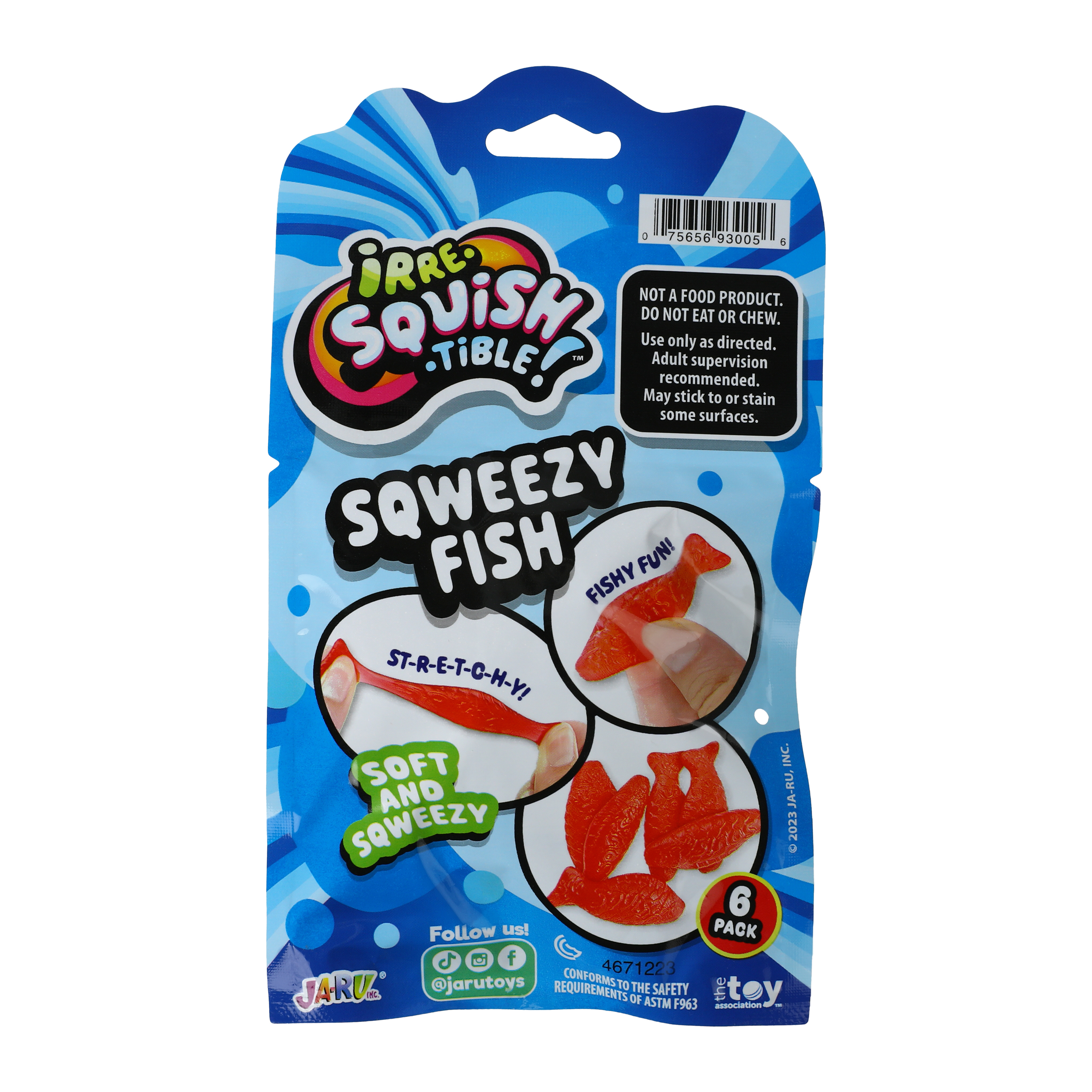 Irre-Squish-Tible Squeezy Fish Toys 6-Count | Five Below