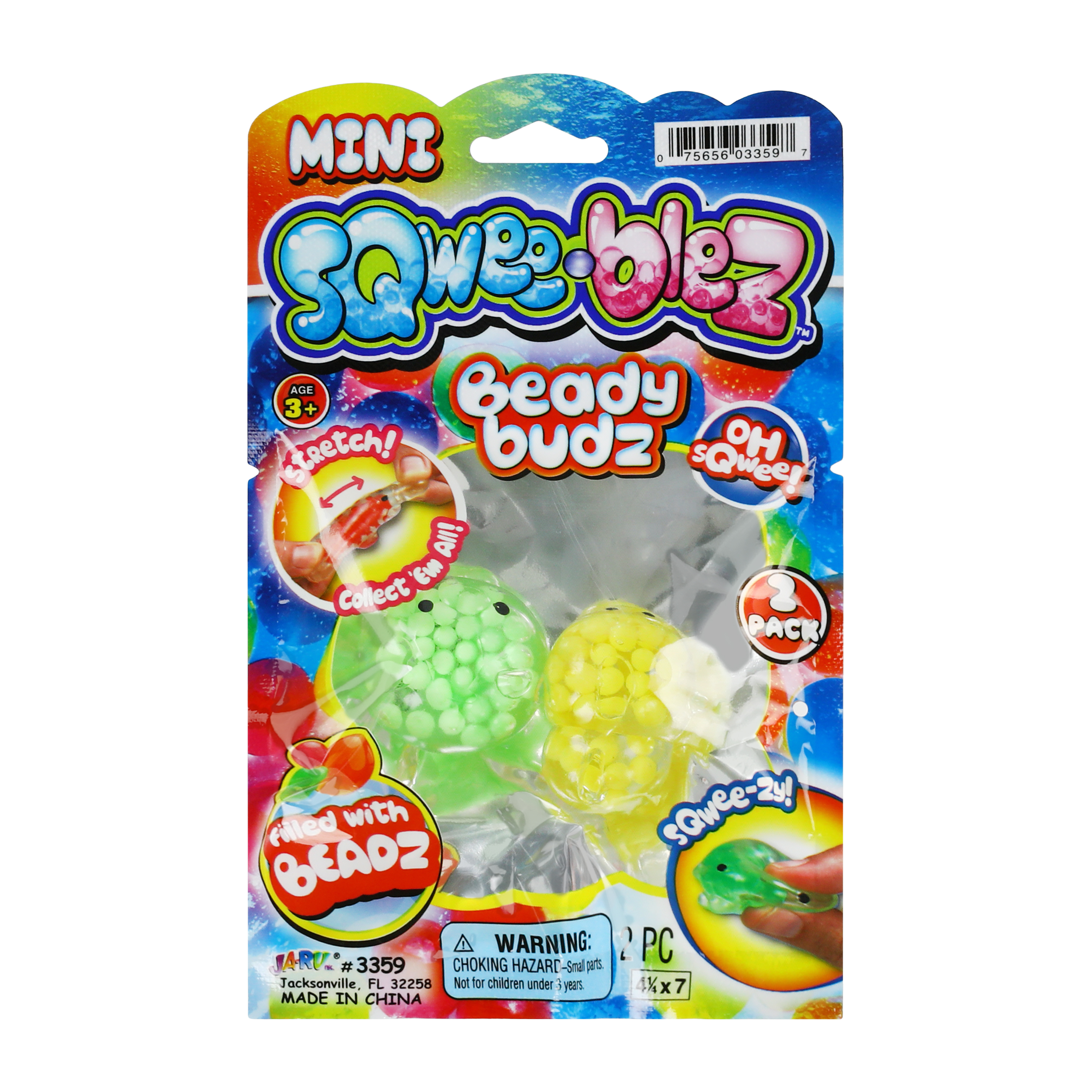 Mini Sqwee-blez™ Beady Budz Toy 2-Pack (Styles May Vary)
