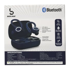 Water-Resistant Bluetooth® LED Earbuds With Microphone & Sport Hooks