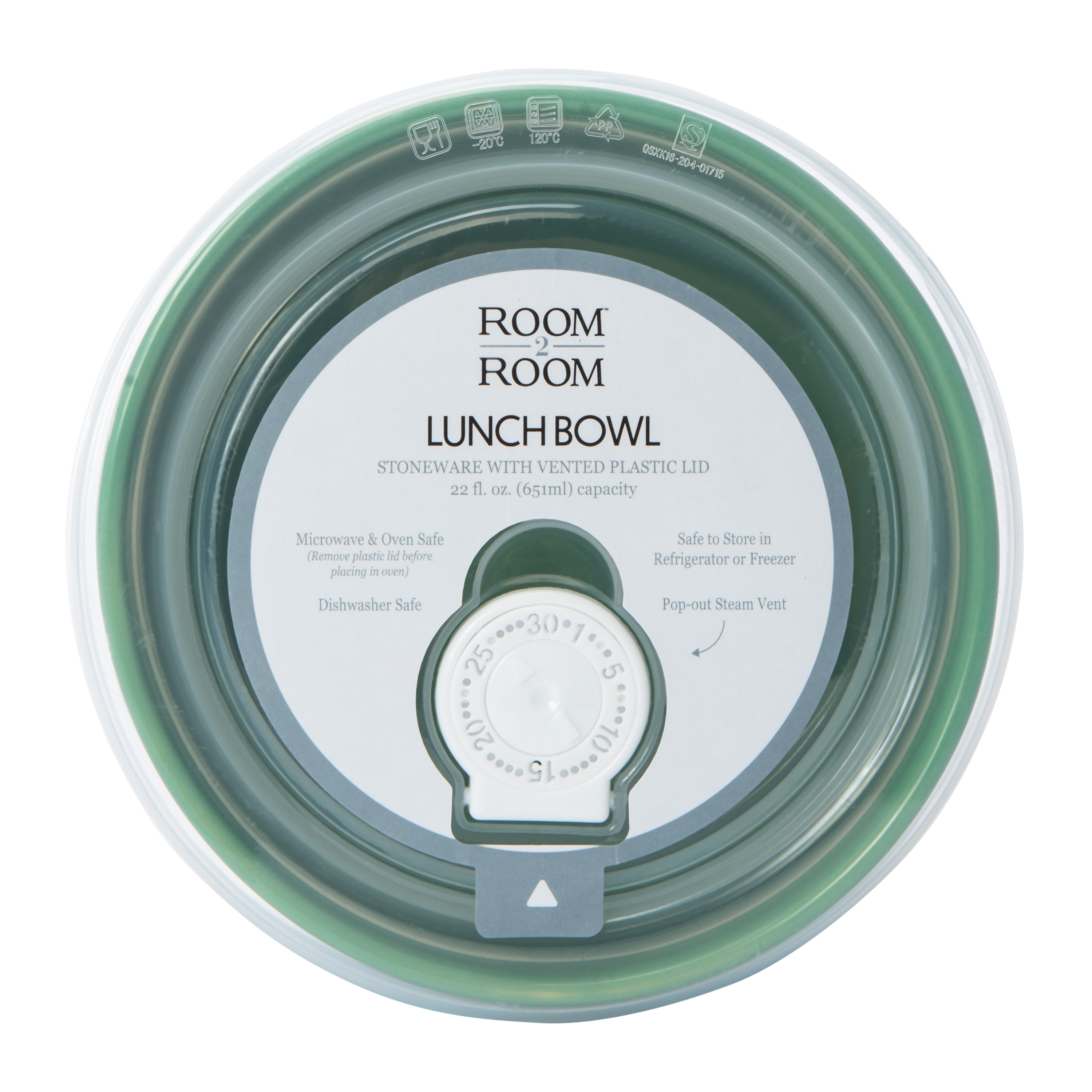 Glossy Lunch Bowl With Vented Lid 22oz