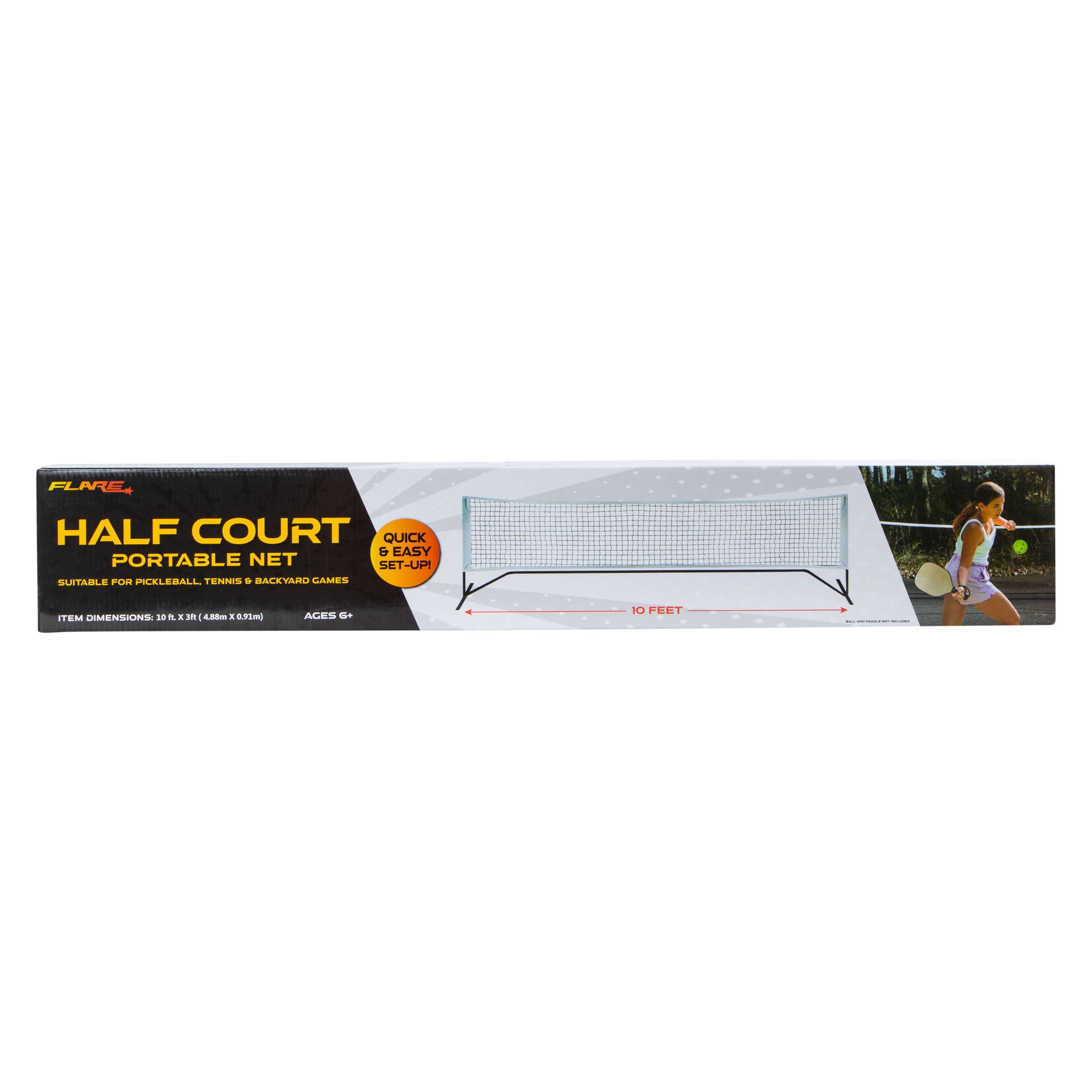 Flare Half Court Portable Net 10ft x 3ft