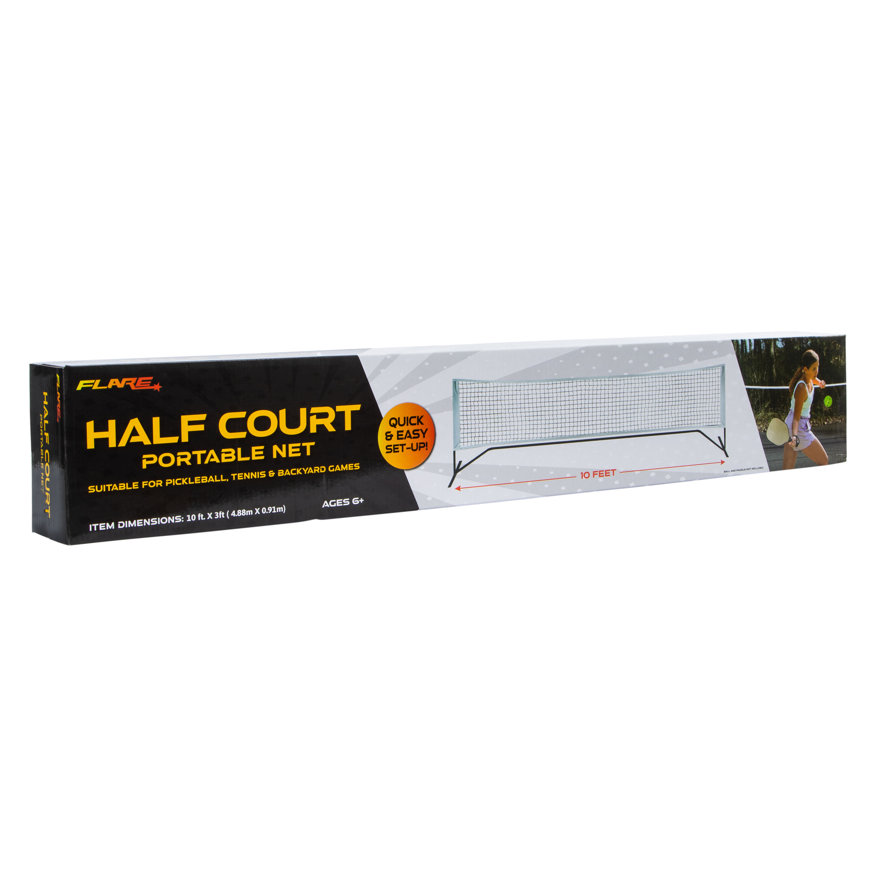 Flare Half Court Portable Net 10ft x 3ft