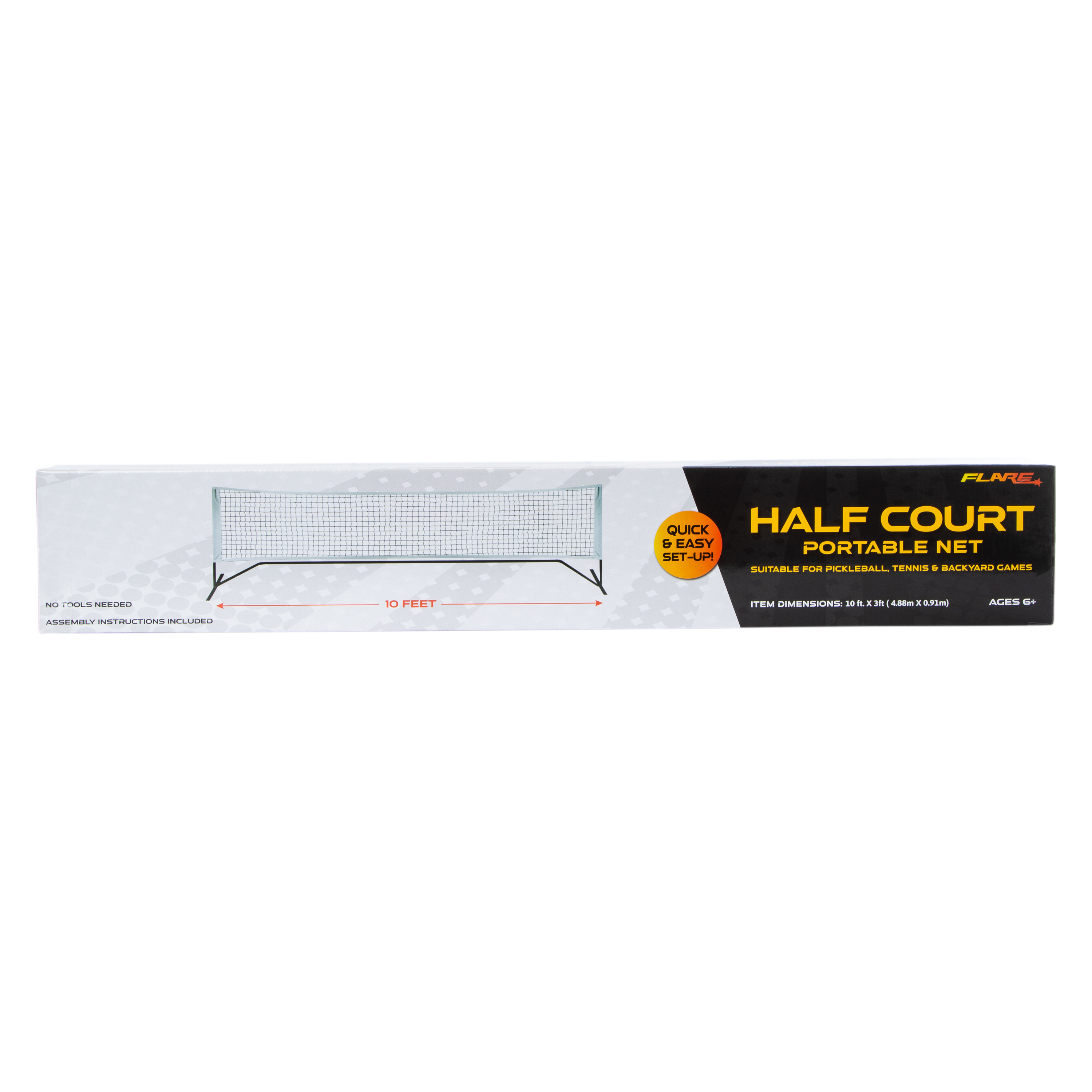 Flare Half Court Portable Net 10ft x 3ft