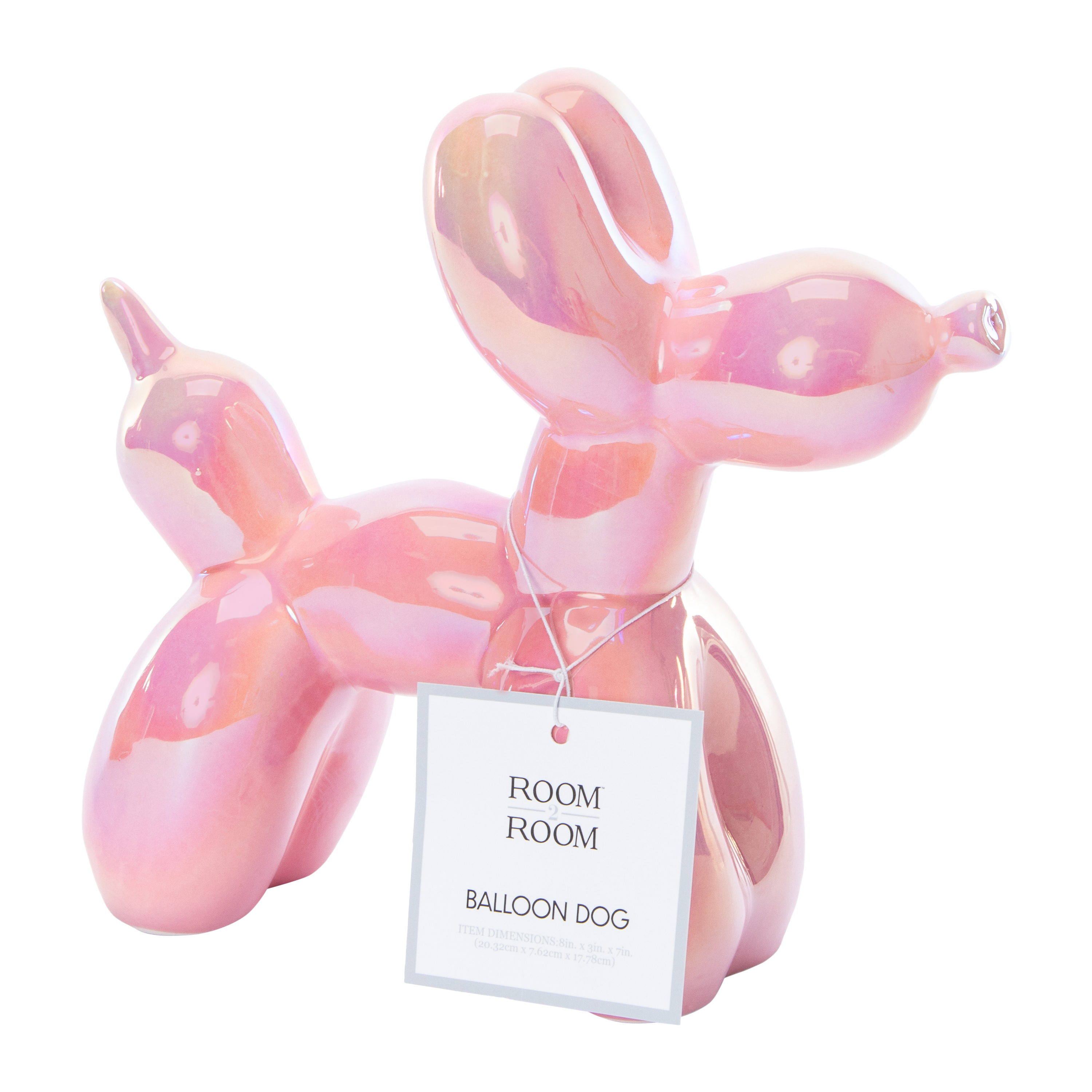 Iridescent Balloon Dog 8in x 7in