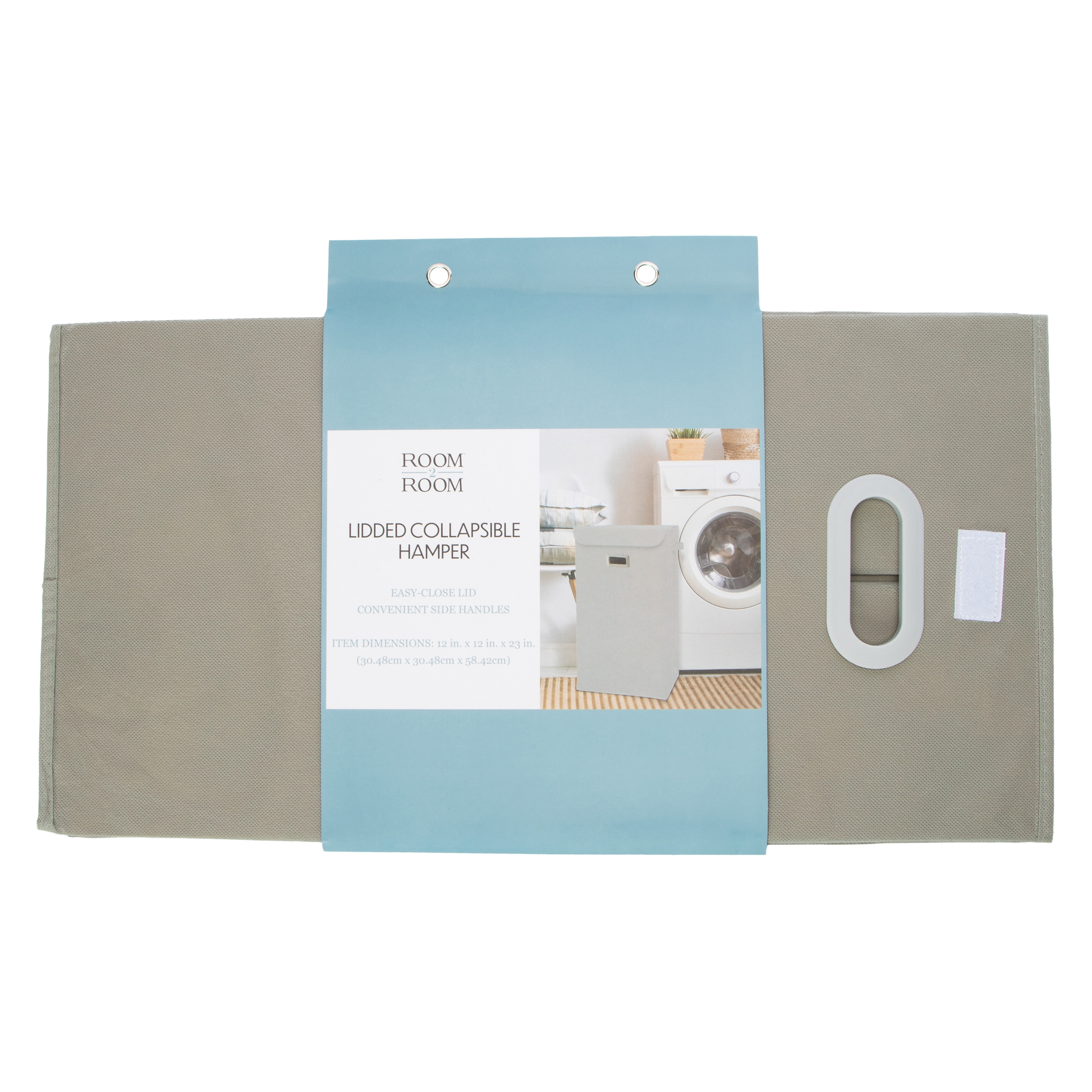 Lidded Collapsible Hamper 12in x 23in