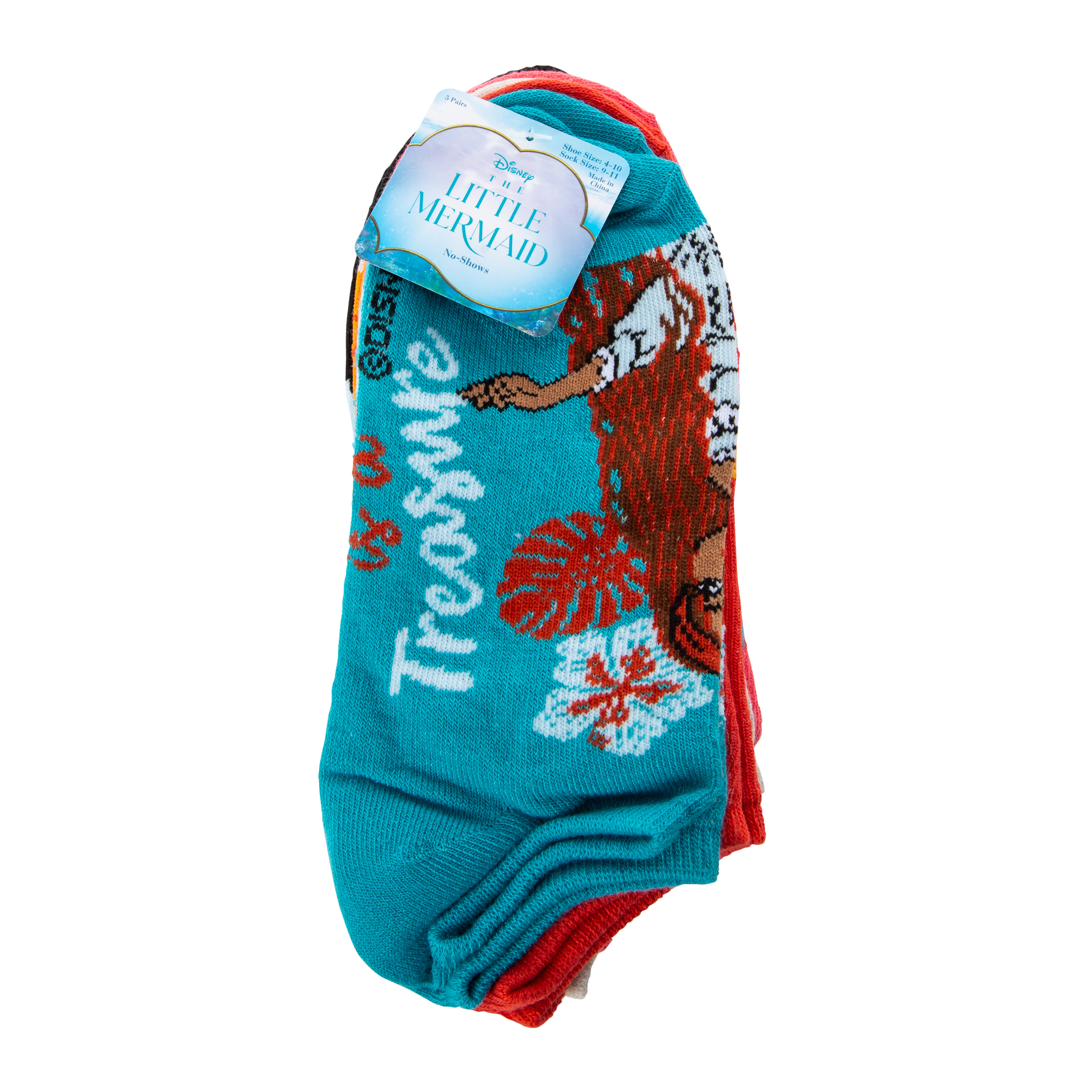 The Little Mermaid Theatrical Release Ladies No-Show Socks 5-Pack