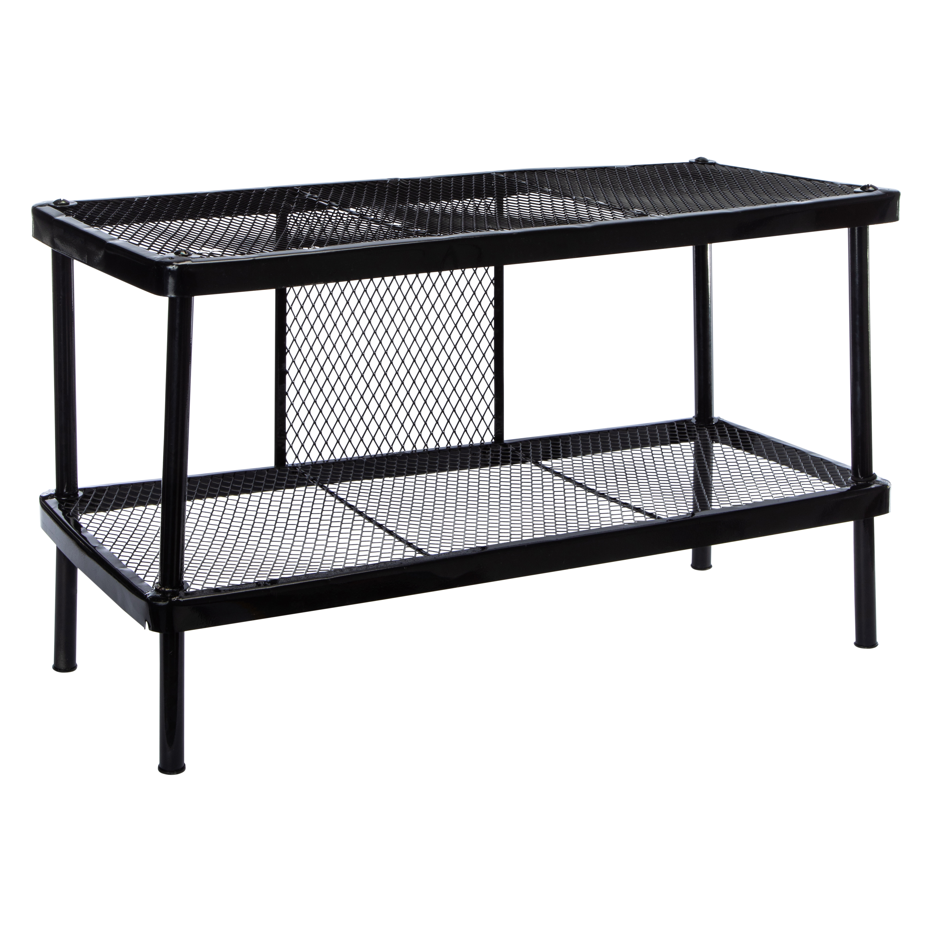 2-Tier Metal Shoe Rack 27in x 15.9in
