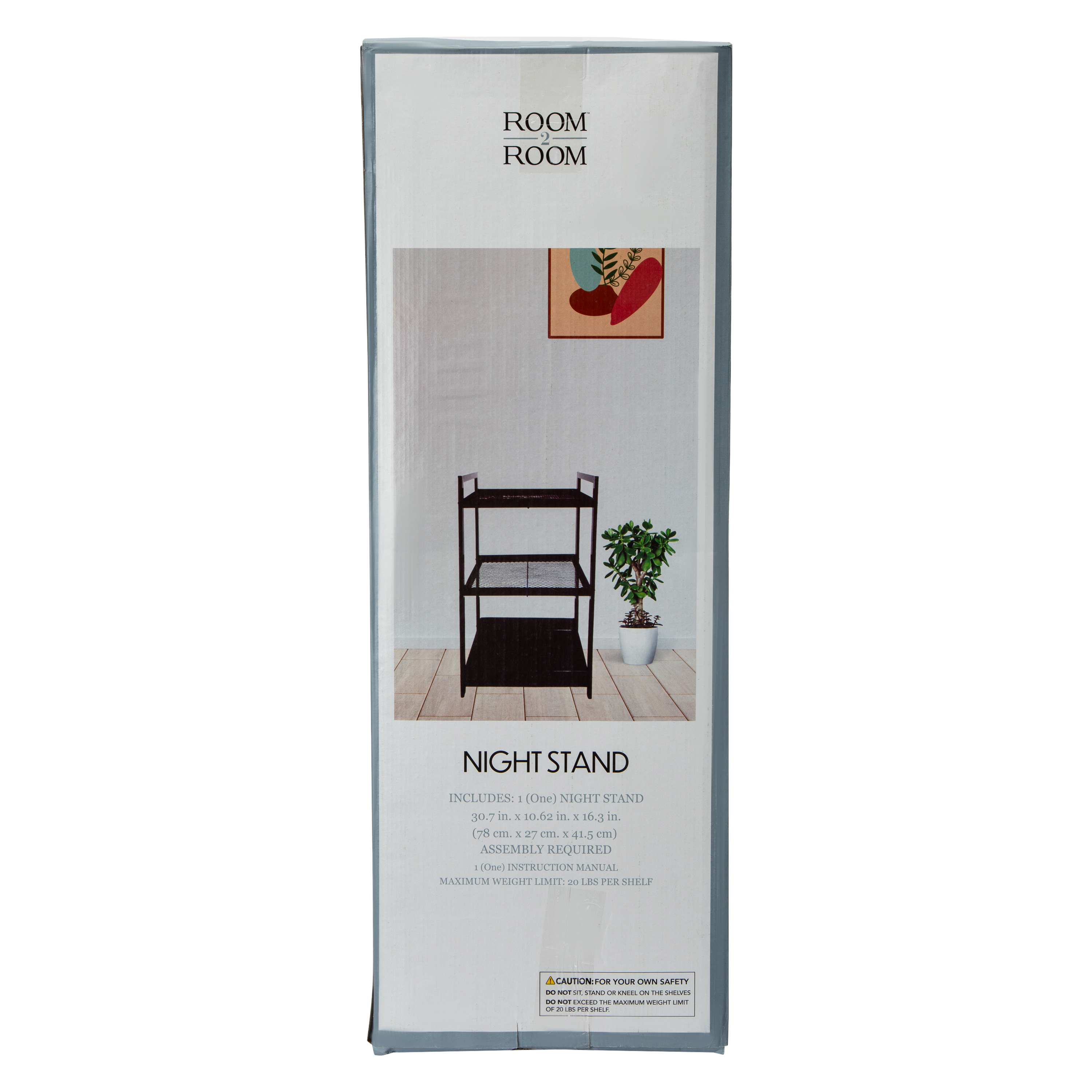 3-Tier Night Stand 16.3in x 30.7in