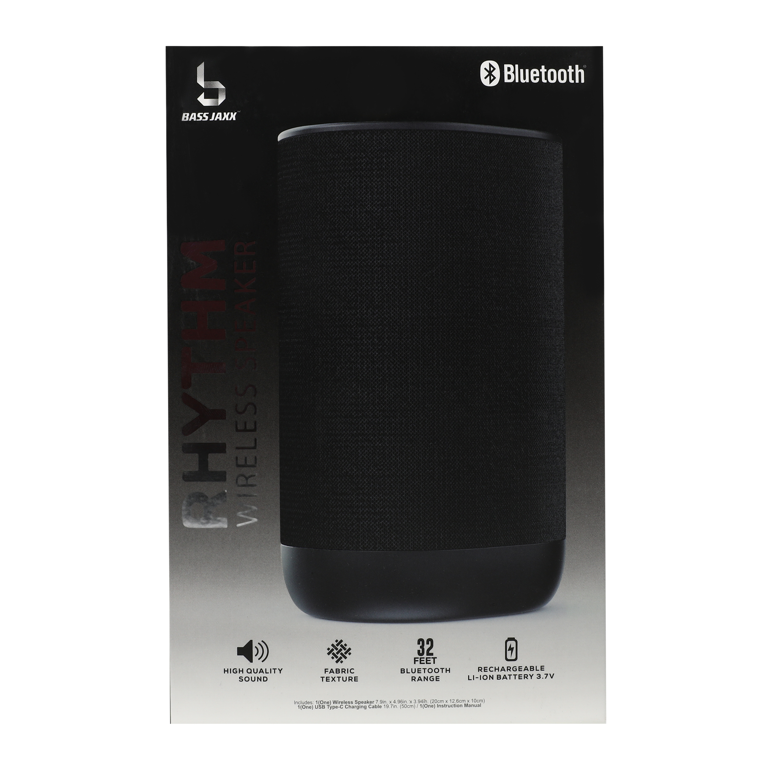 Rhythm Fabric Wireless Speaker 4.96in x 7.9in