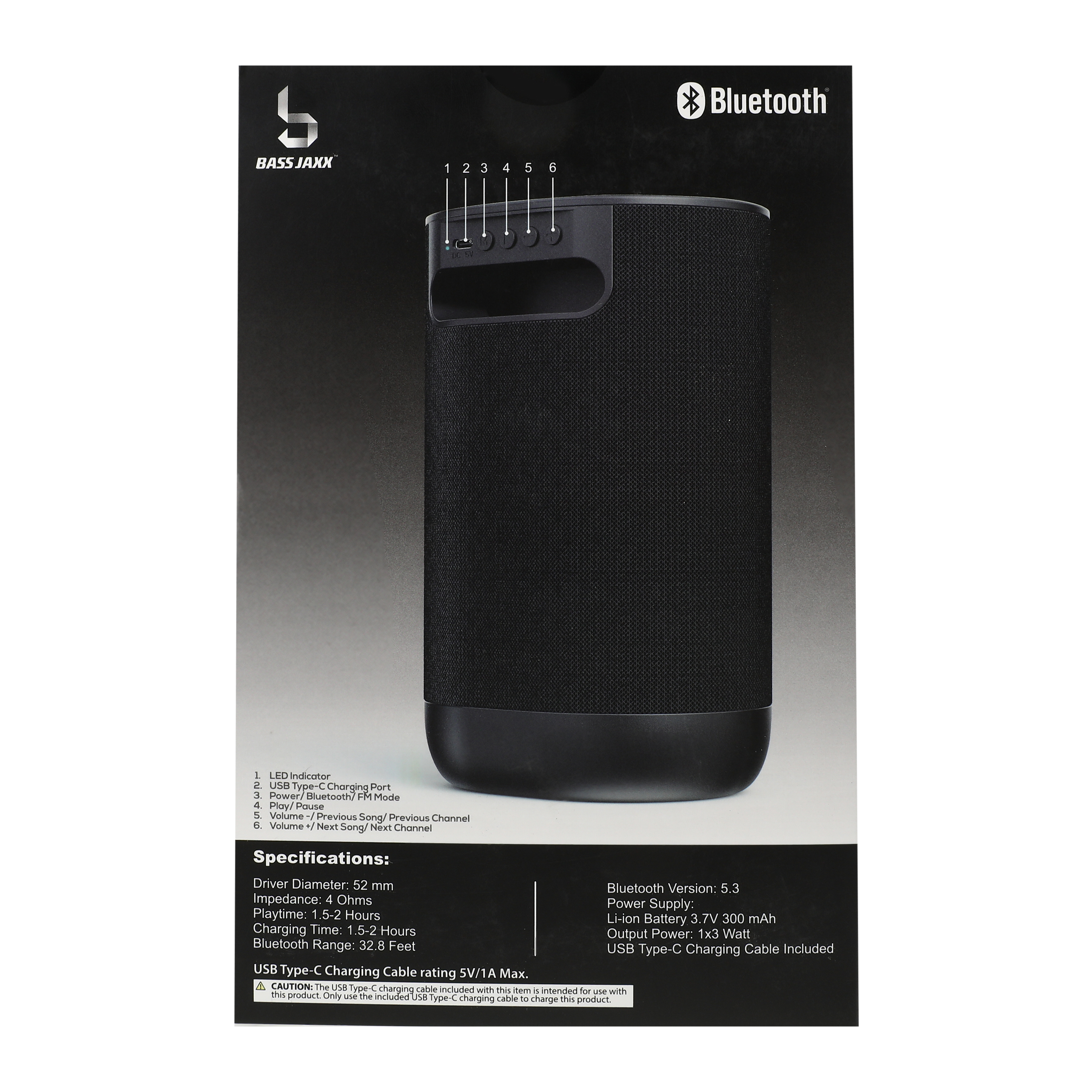 Rhythm Fabric Wireless Speaker 4.96in x 7.9in