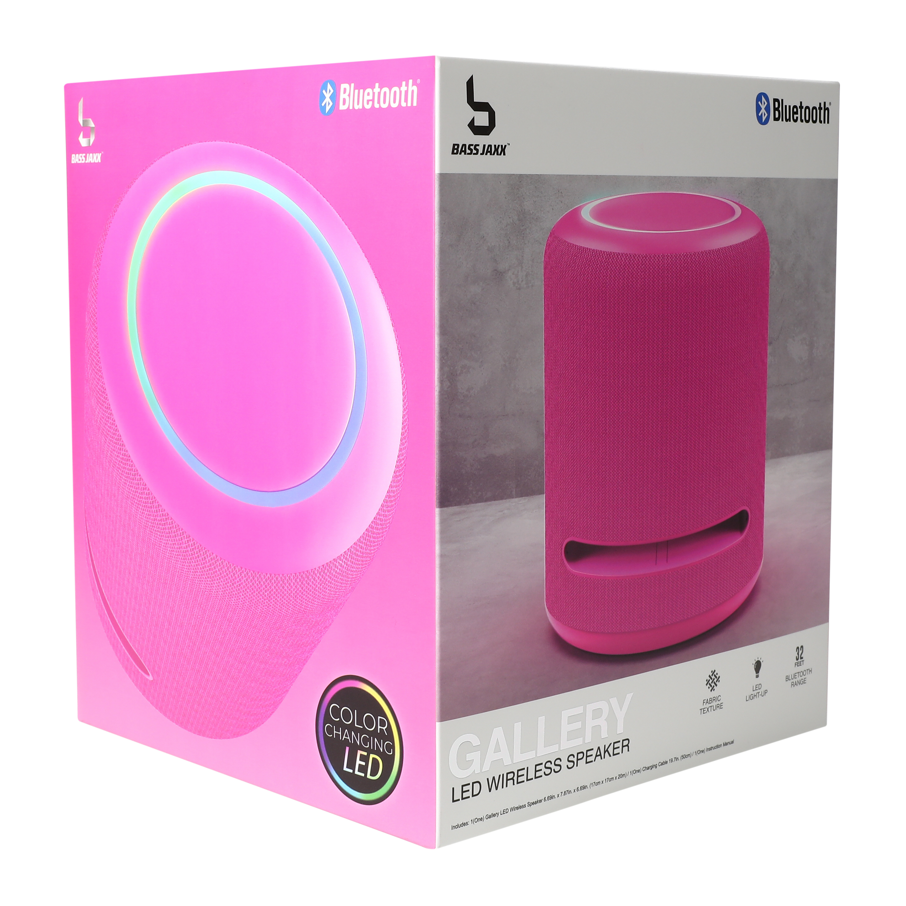 Gallery Fabric LED Wireless Speaker 6.69in x 7.87in | Five Below