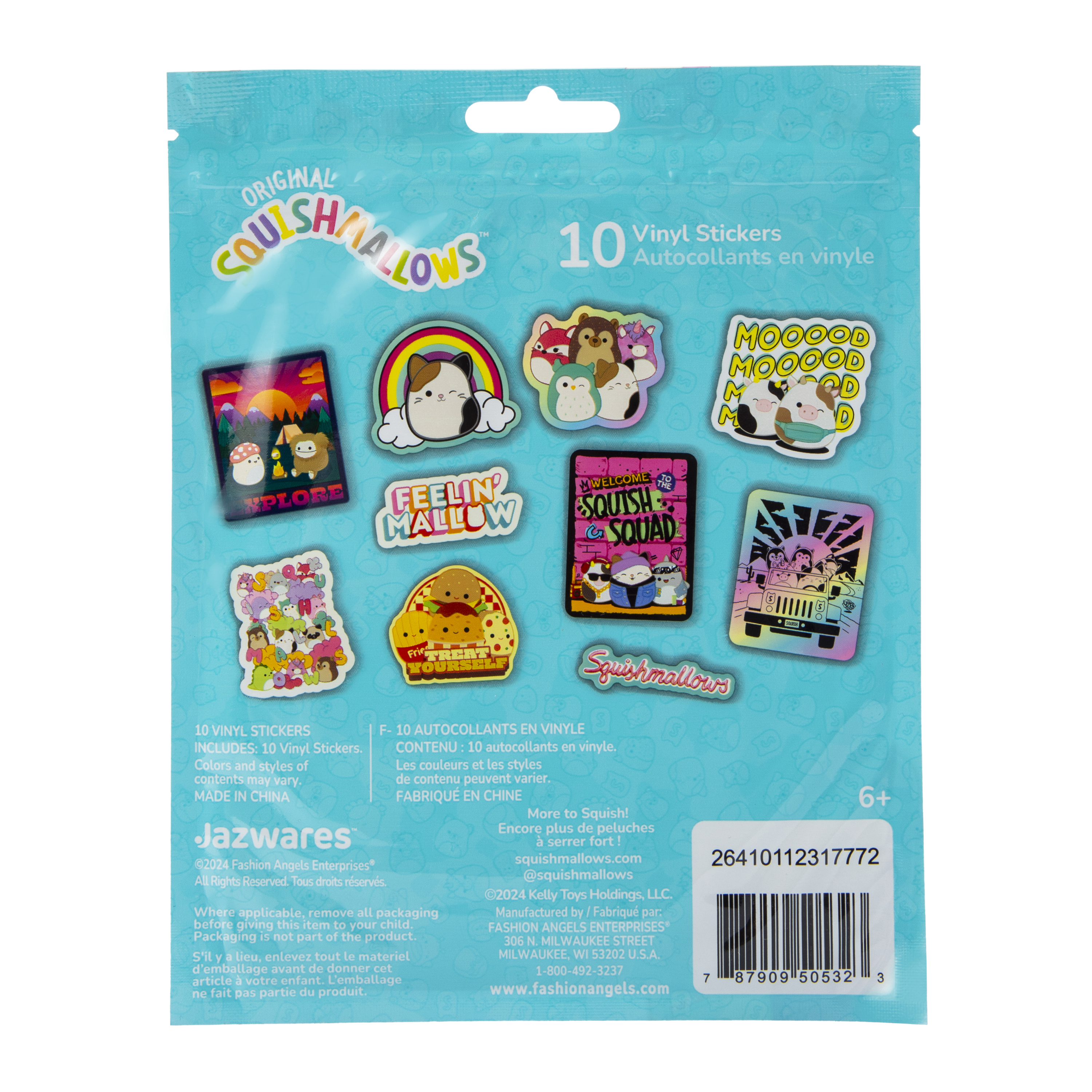 Squishmallows™ Vinyl Stickers 10-Count