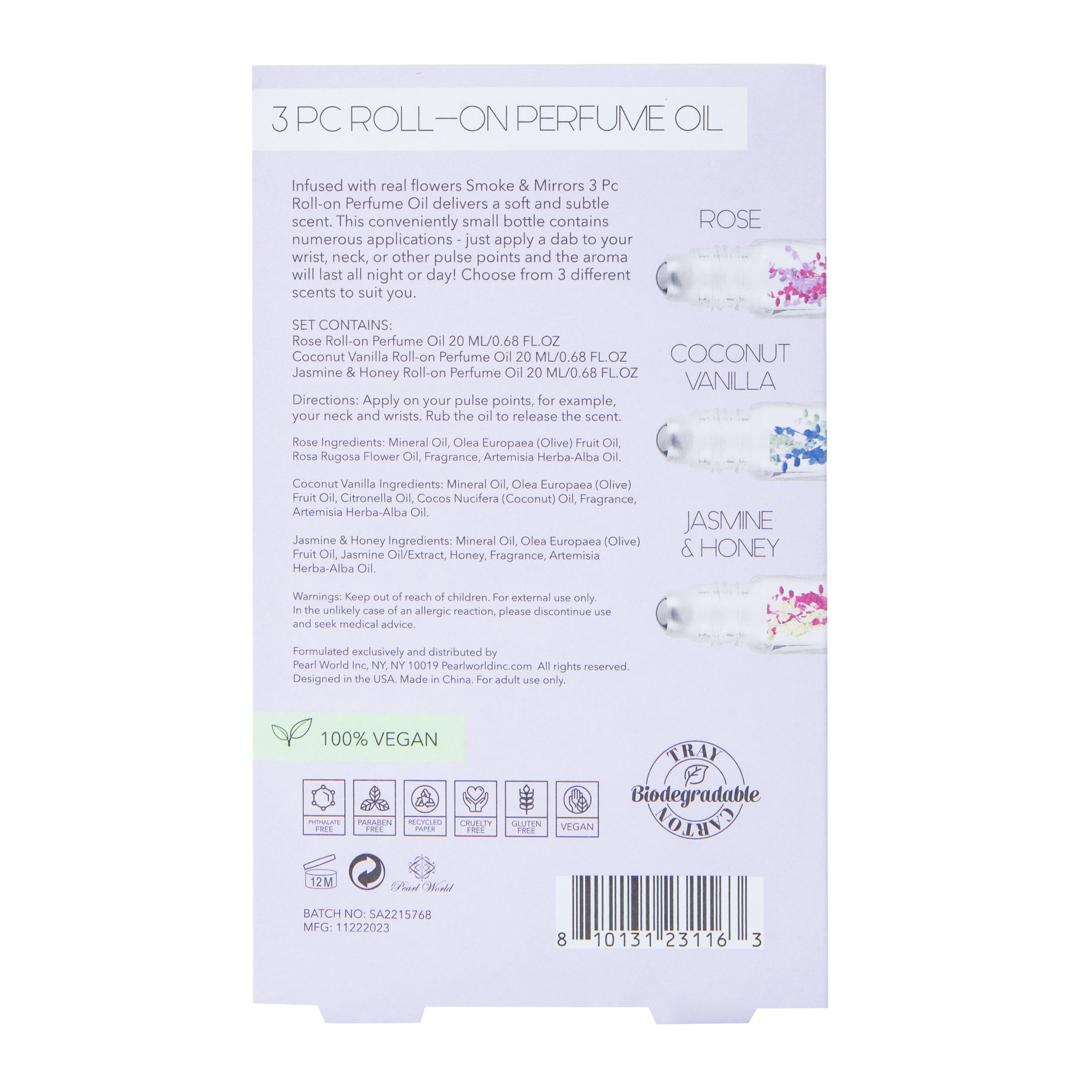 Smoke & Mirrors Roll-On Perfume Oil Set 3-Count