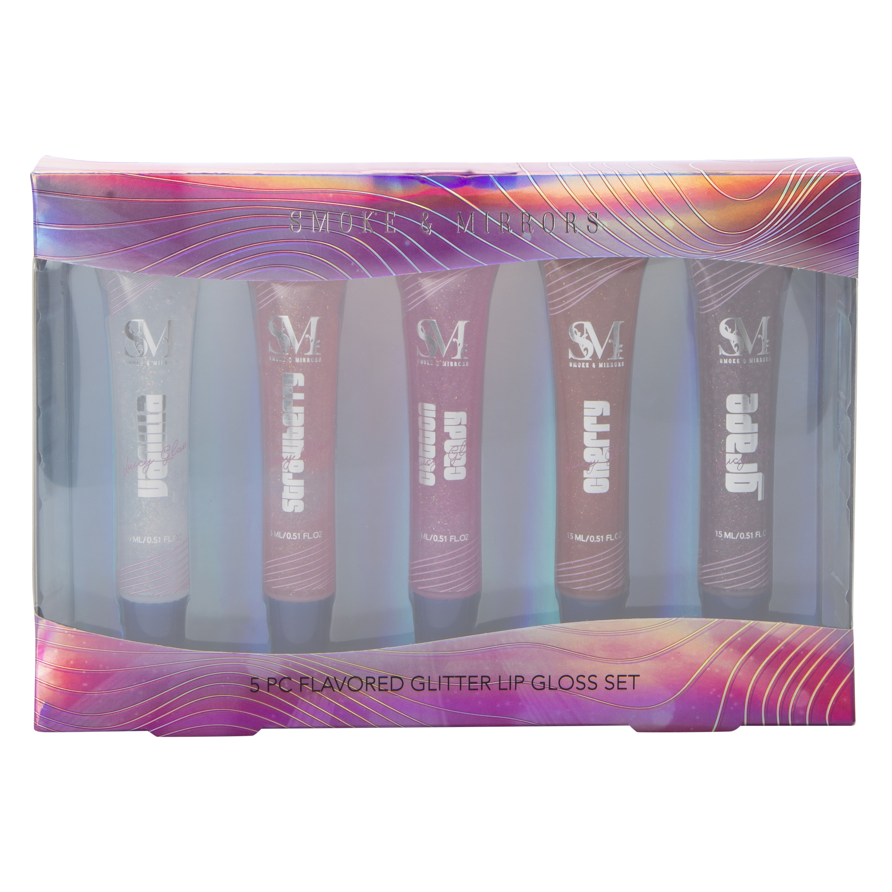 Flavored Glitter Lip Gloss Set 5-Count