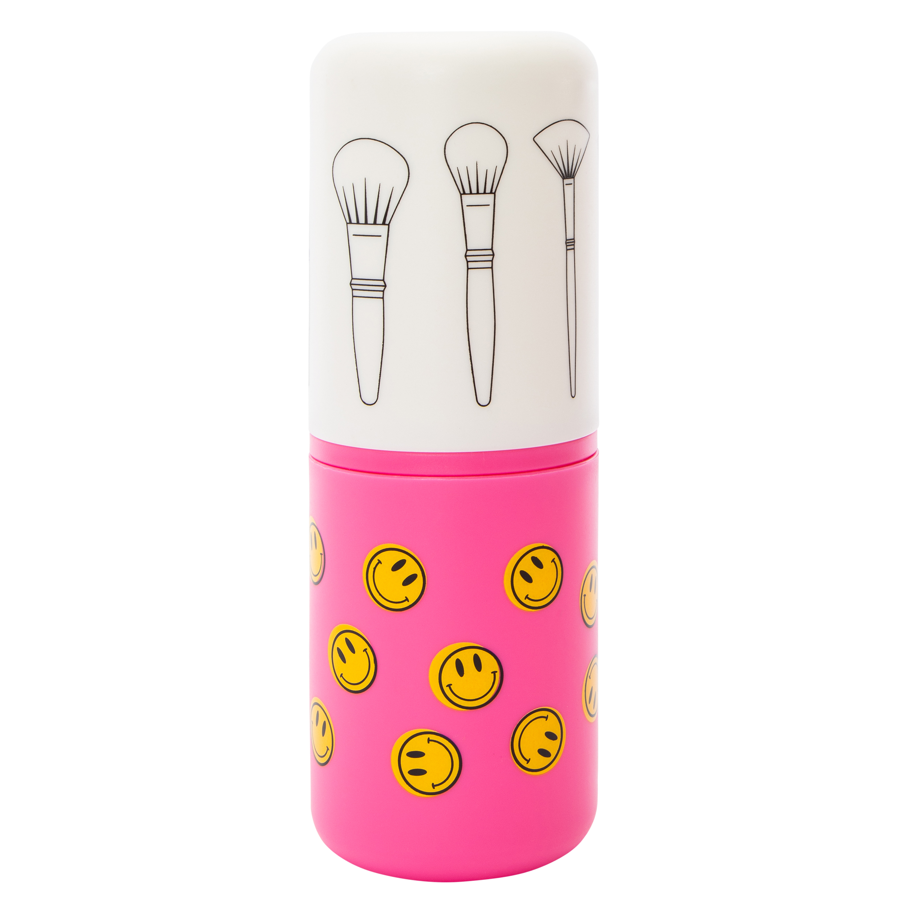 Happy Face Travel Makeup Brush Set & Holder