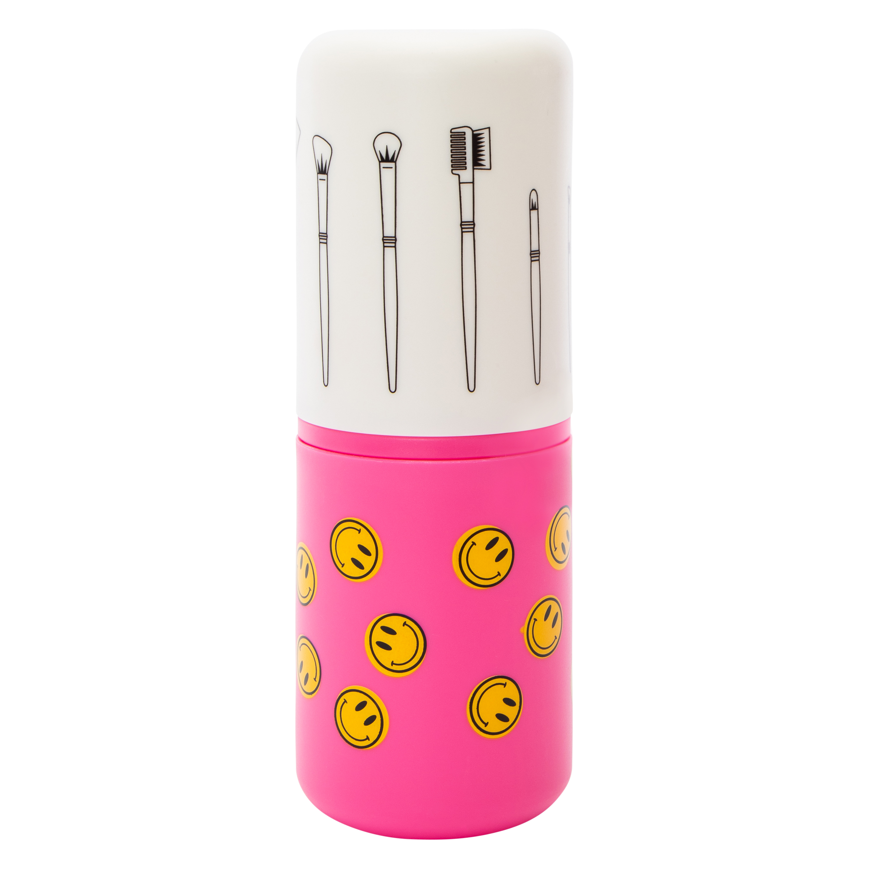 Happy Face Travel Makeup Brush Set & Holder