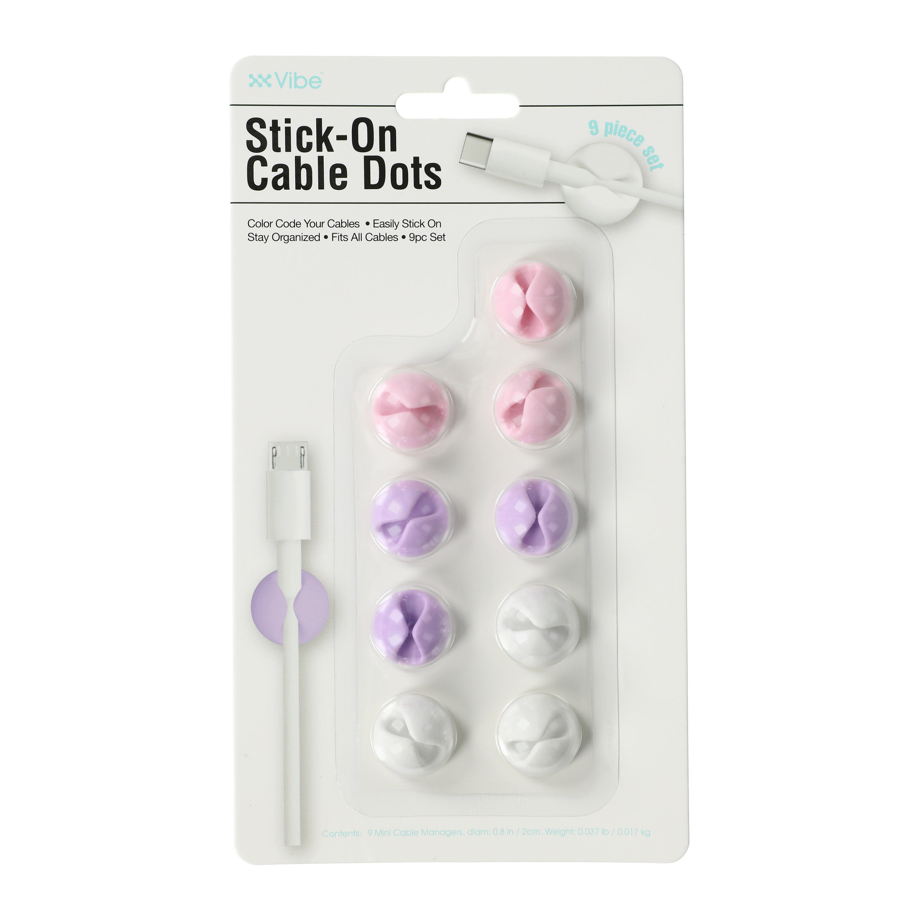 Stick-On Cable Dots 9-Count