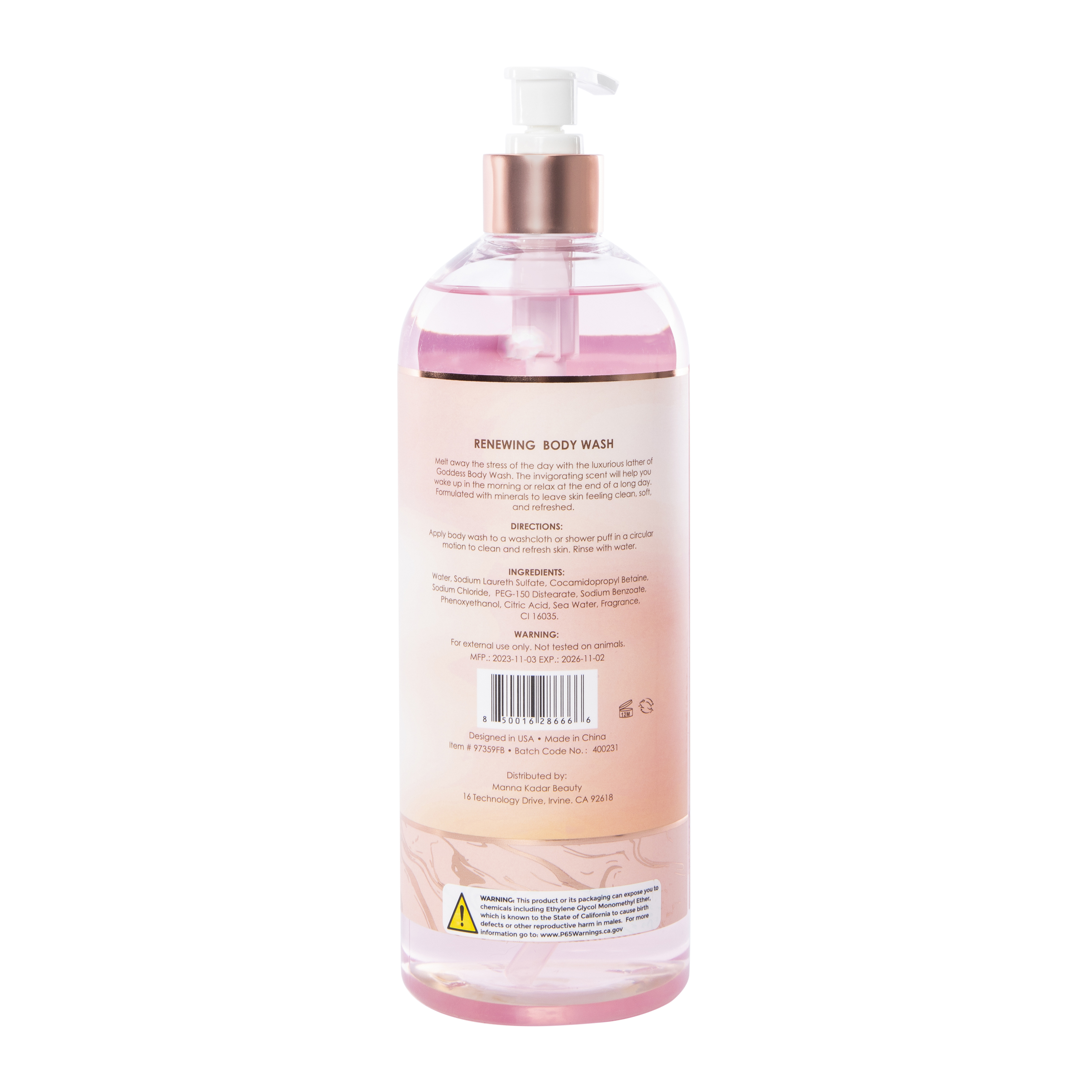 Goddess By Manna Kadar Renewing Body Wash - Pomegranate