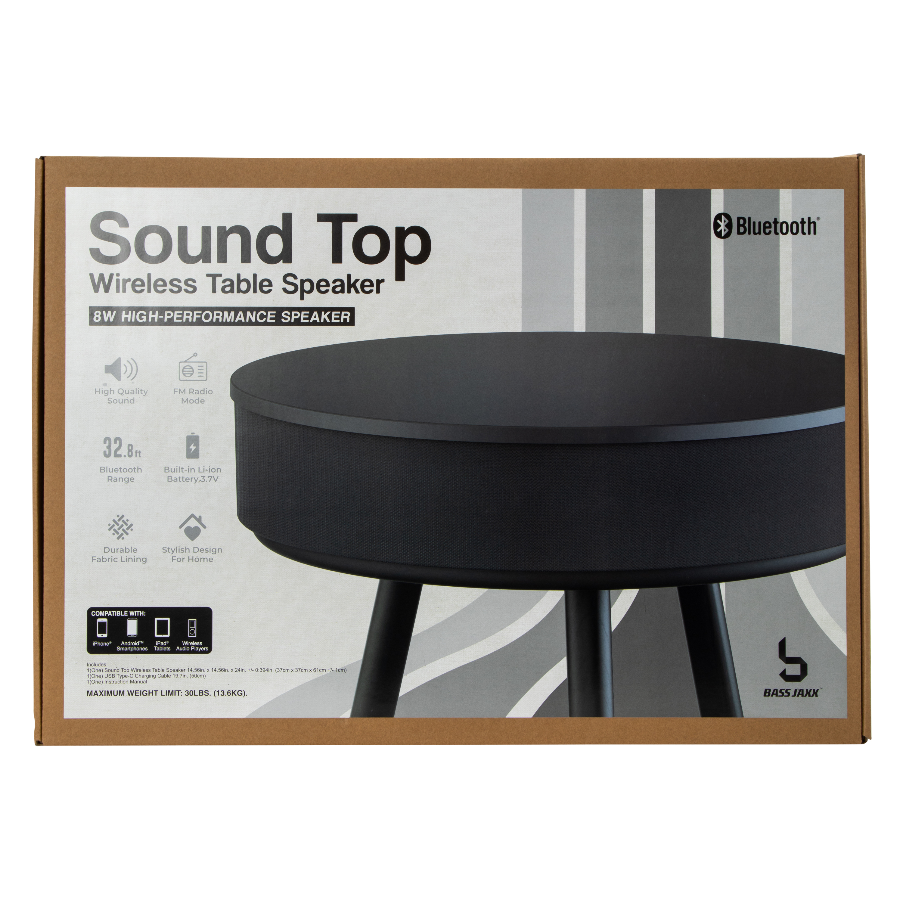 Wireless Bluetooth® Table Top Speaker With Legs 24in x 14.56in