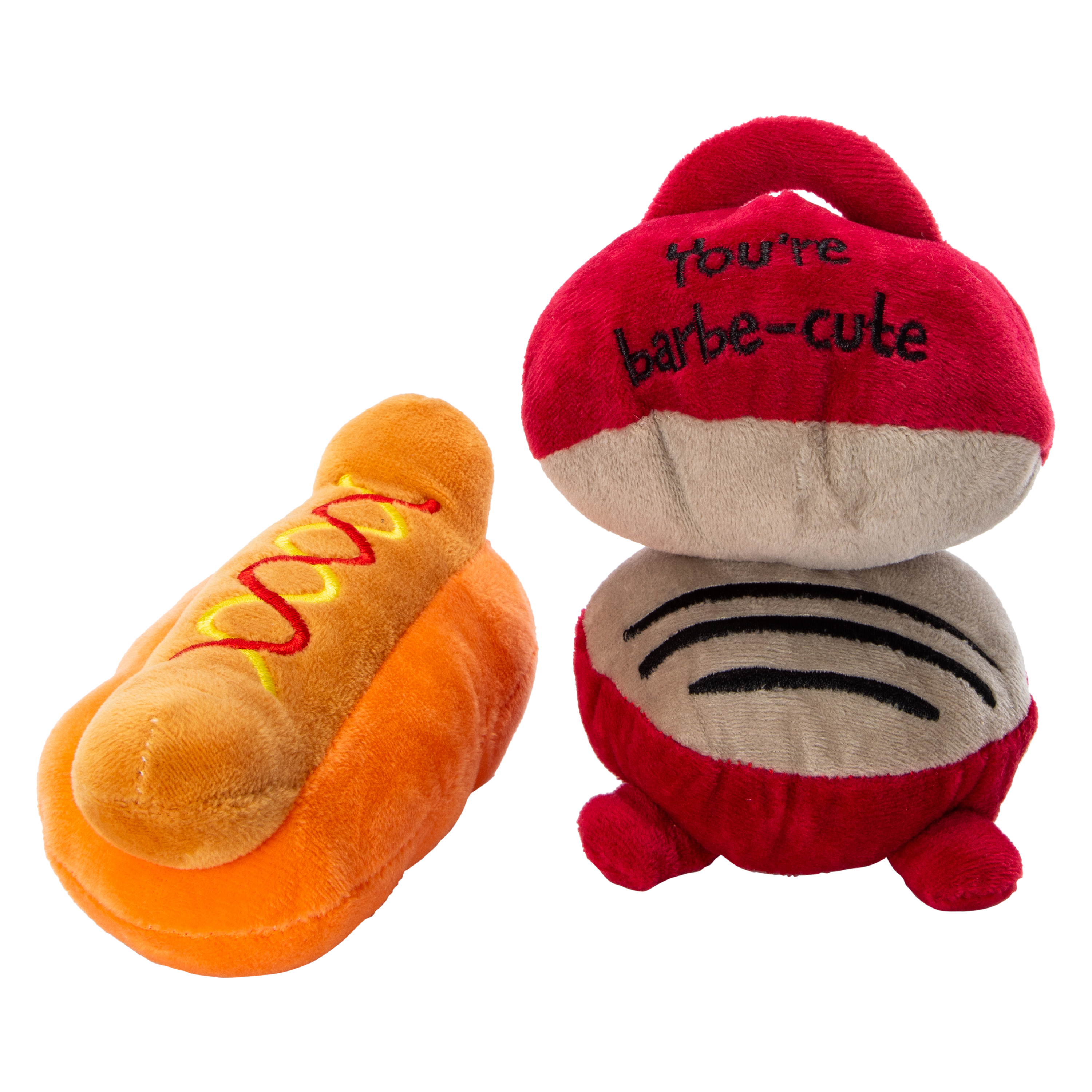 Foodiez Plush Dog Toys With Squeaker 2-Count
