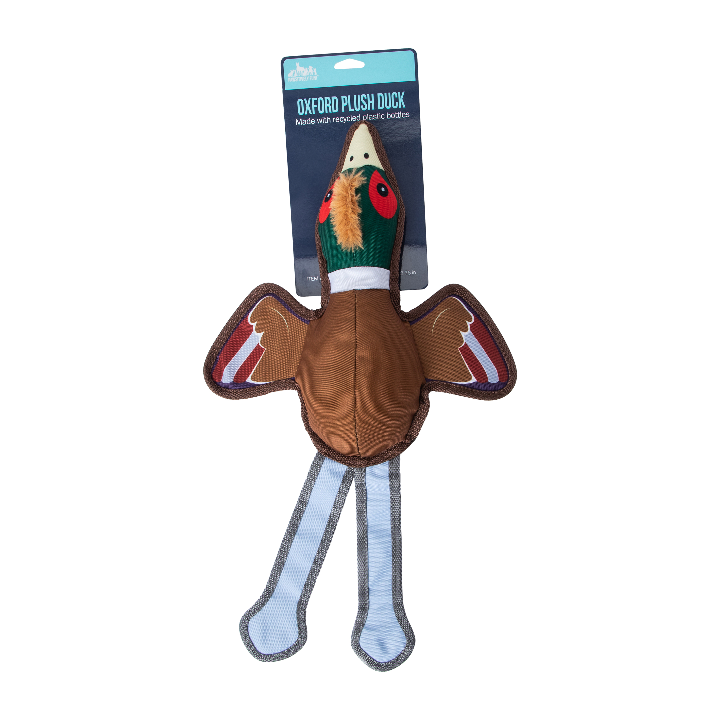 Pawsitively Fun! Oxford Plush Duck Pet Toy