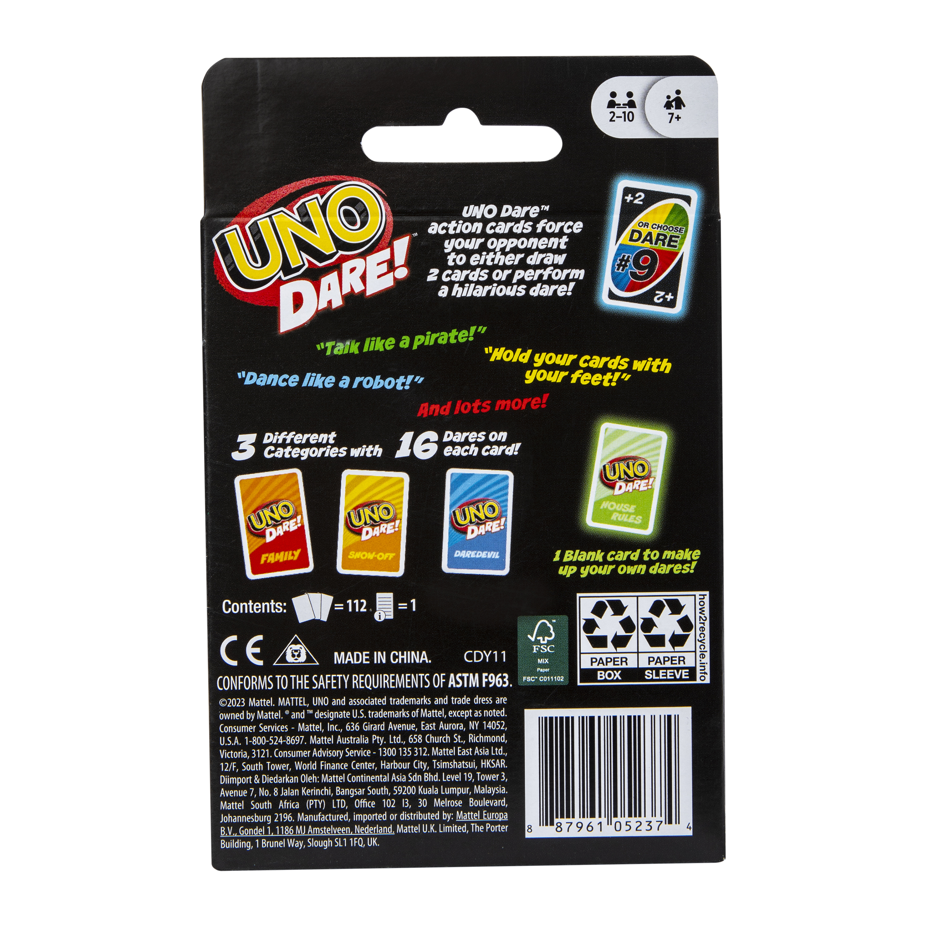 Uno Dare!™ Card Game