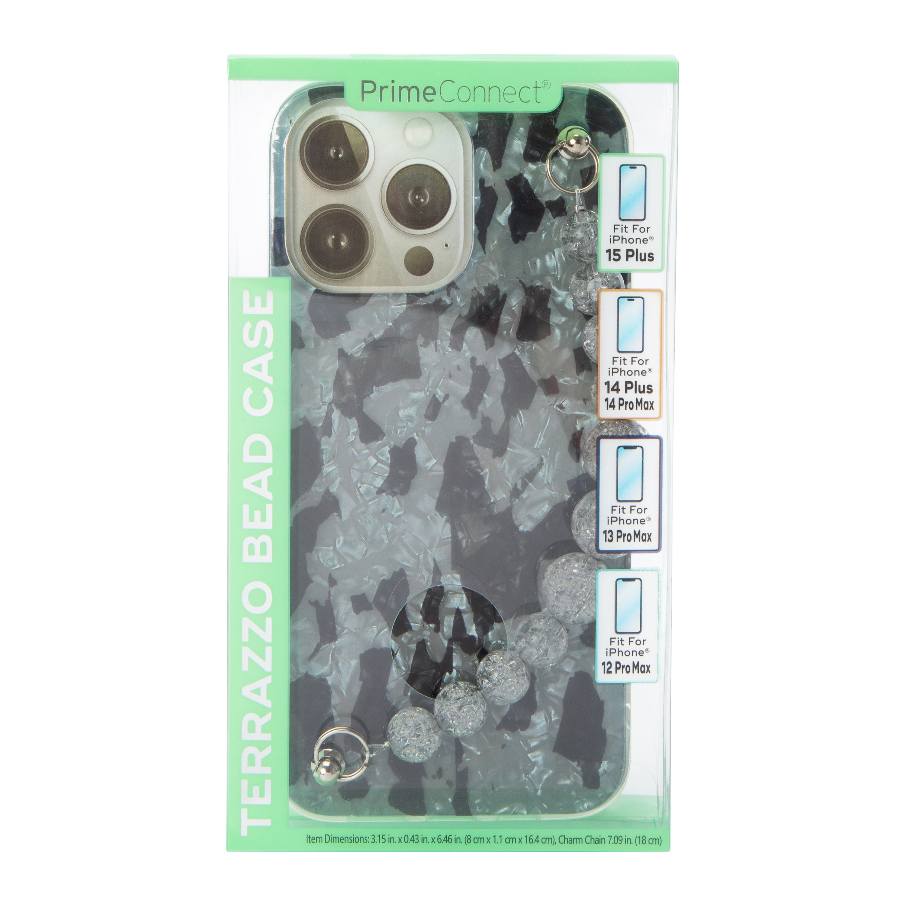 iPhone 15 Plus®/14 Pro Max® Terrazzo Phone Case With Beaded Strap