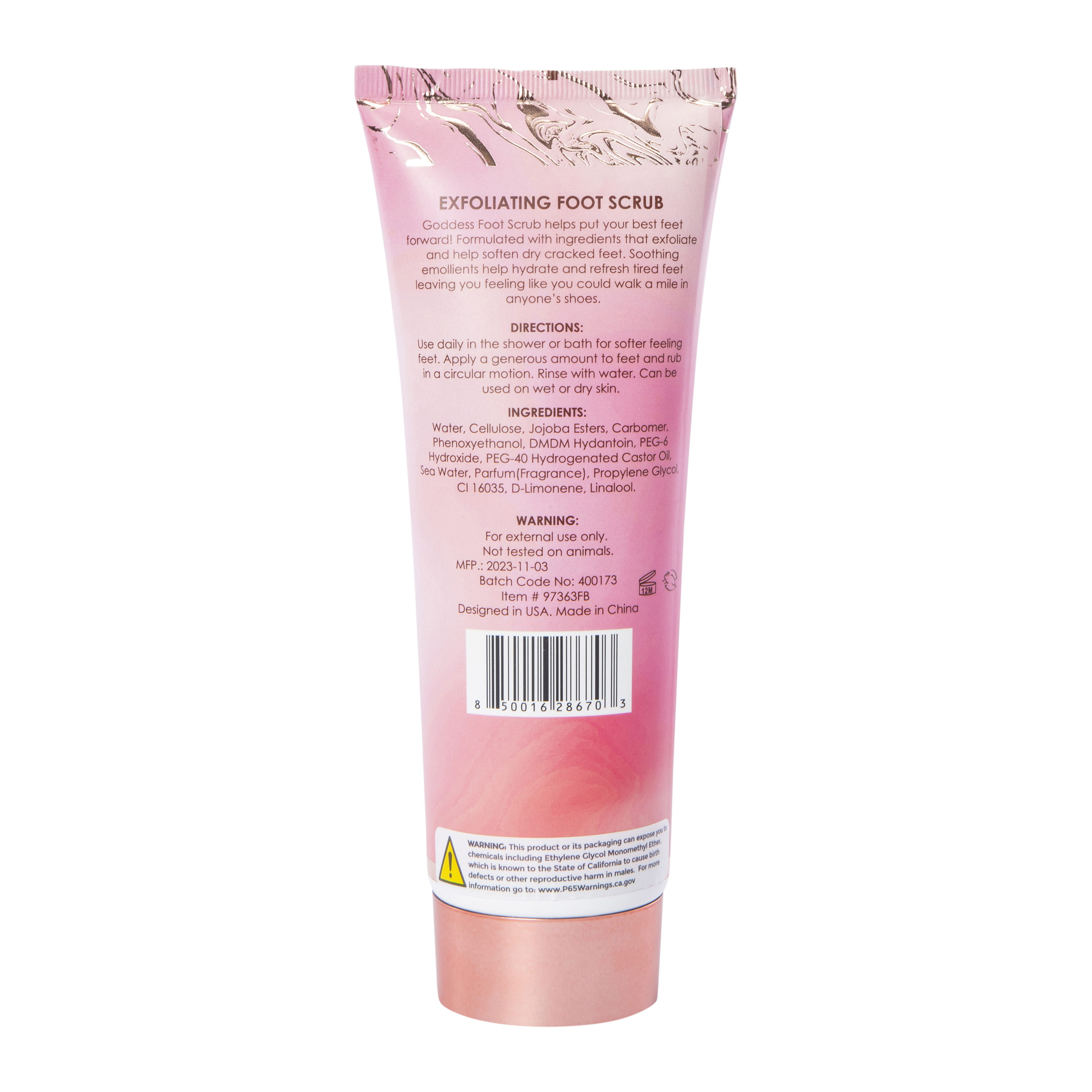 Goddess By Manna Kadar Exfoliating Foot Scrub - Pomegranate