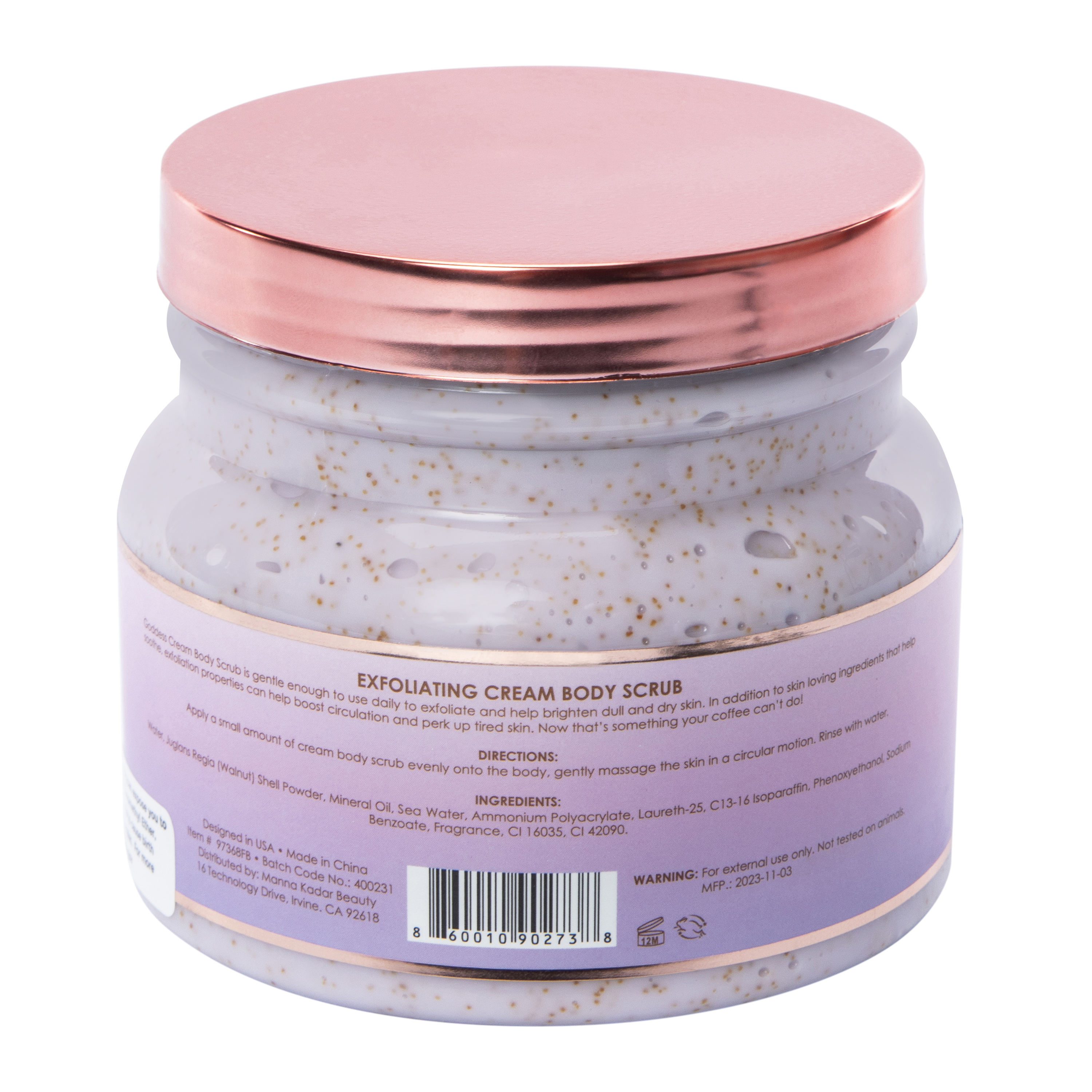 Goddess By Manna Kadar Exfoliating Cream Body Scrub - Lavender