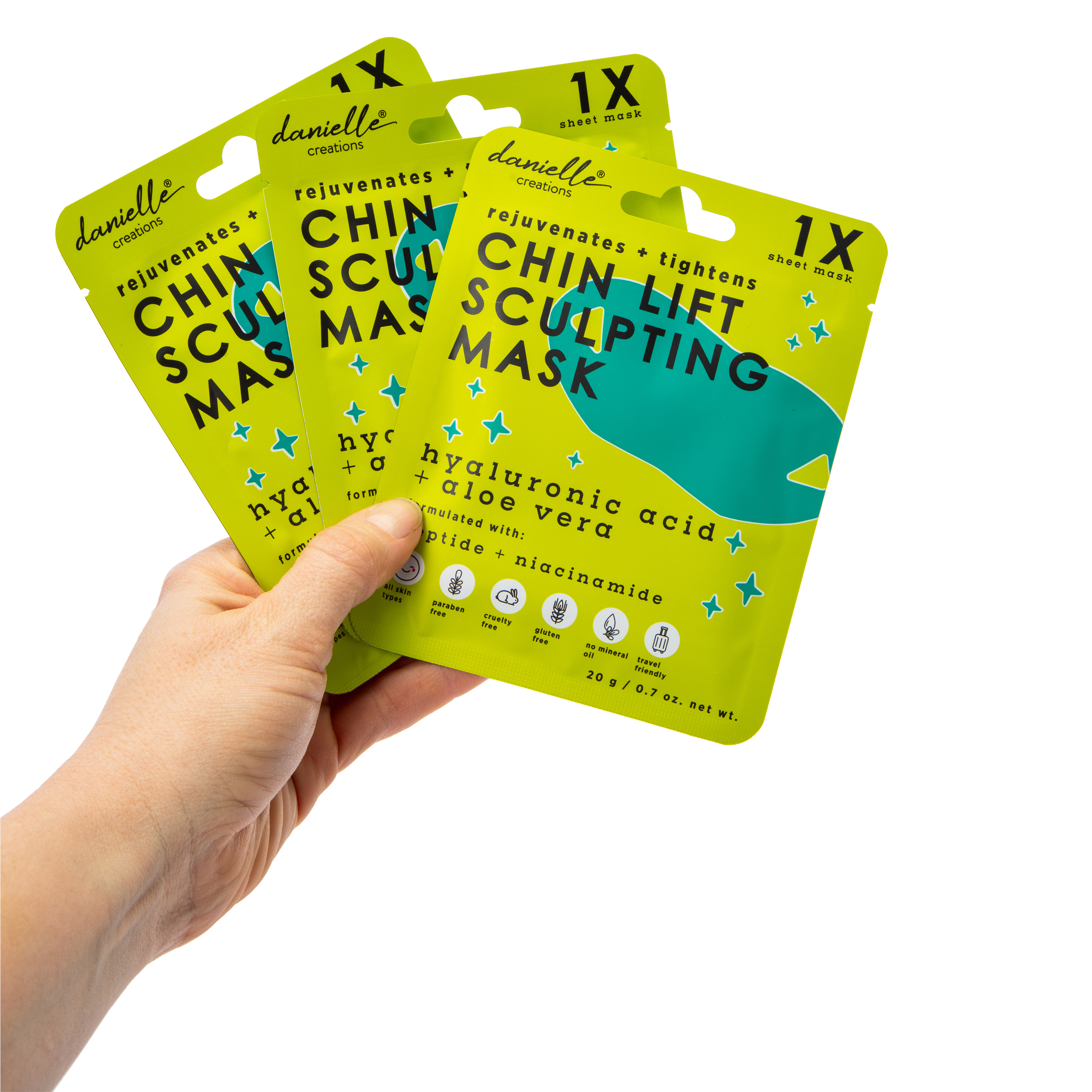 Danielle Creations® Chin Lift Sculpting Sheet Mask 3-Count