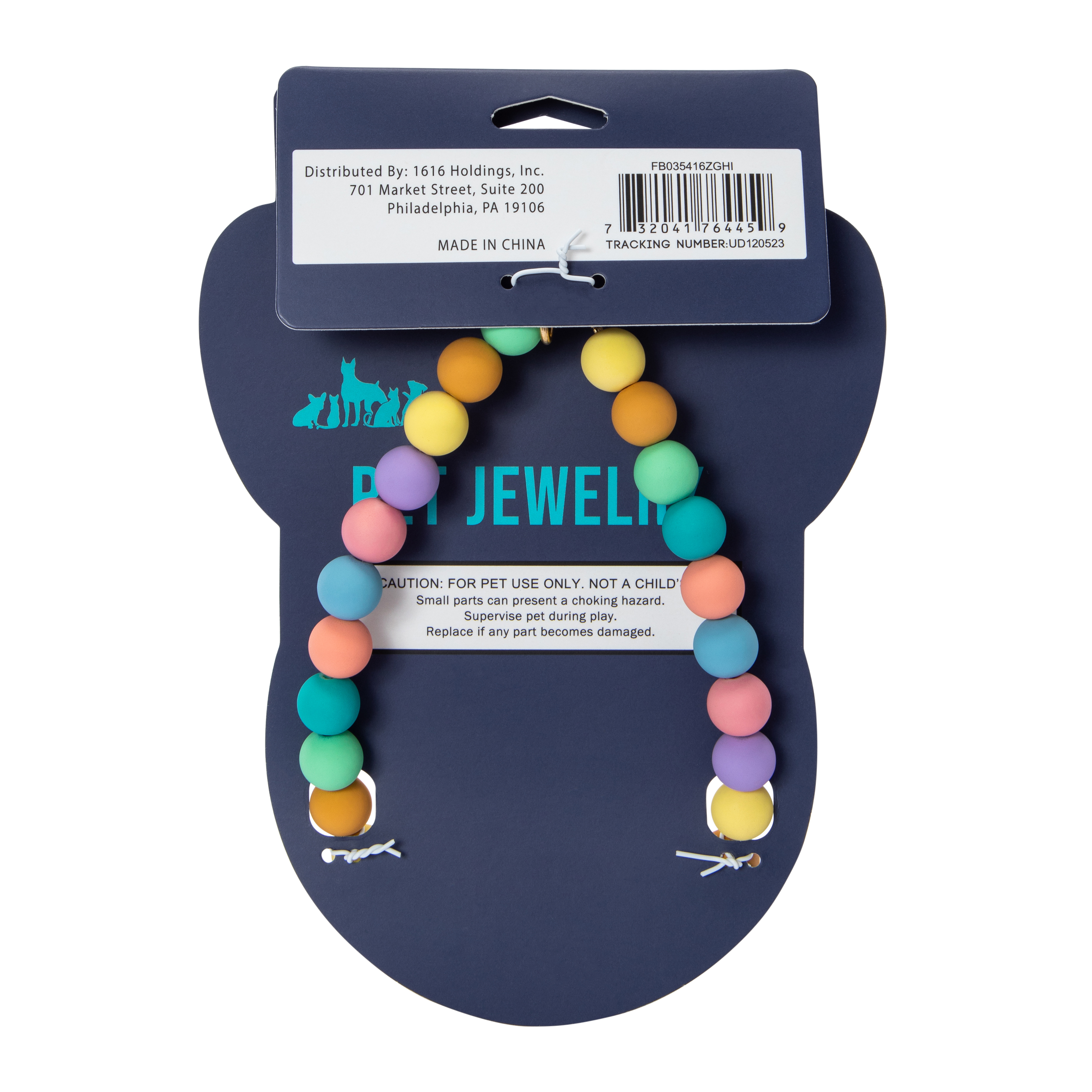 Rainbow Bead Pet Jewelry