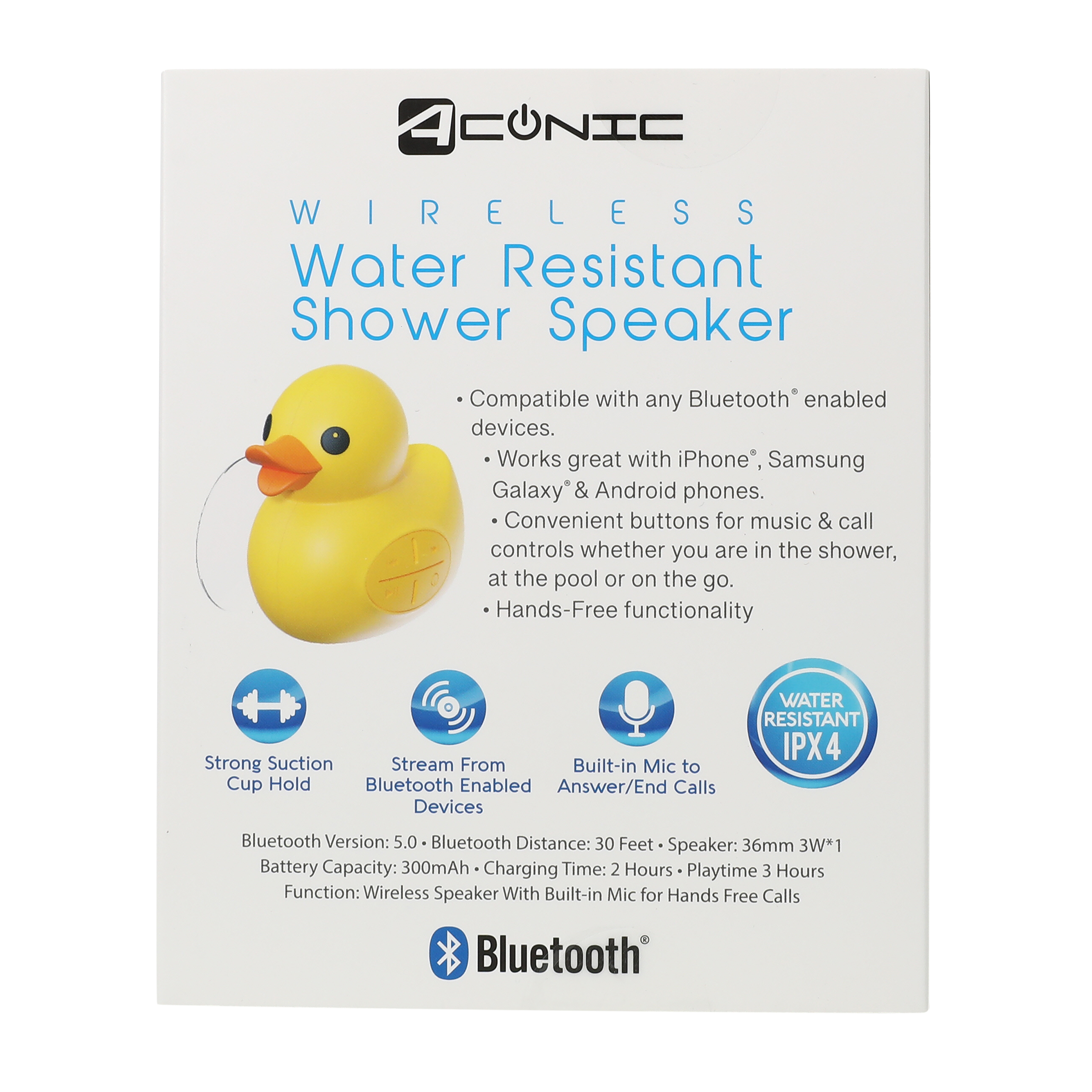 Novelty Wireless Water-Resistant Shower Speaker