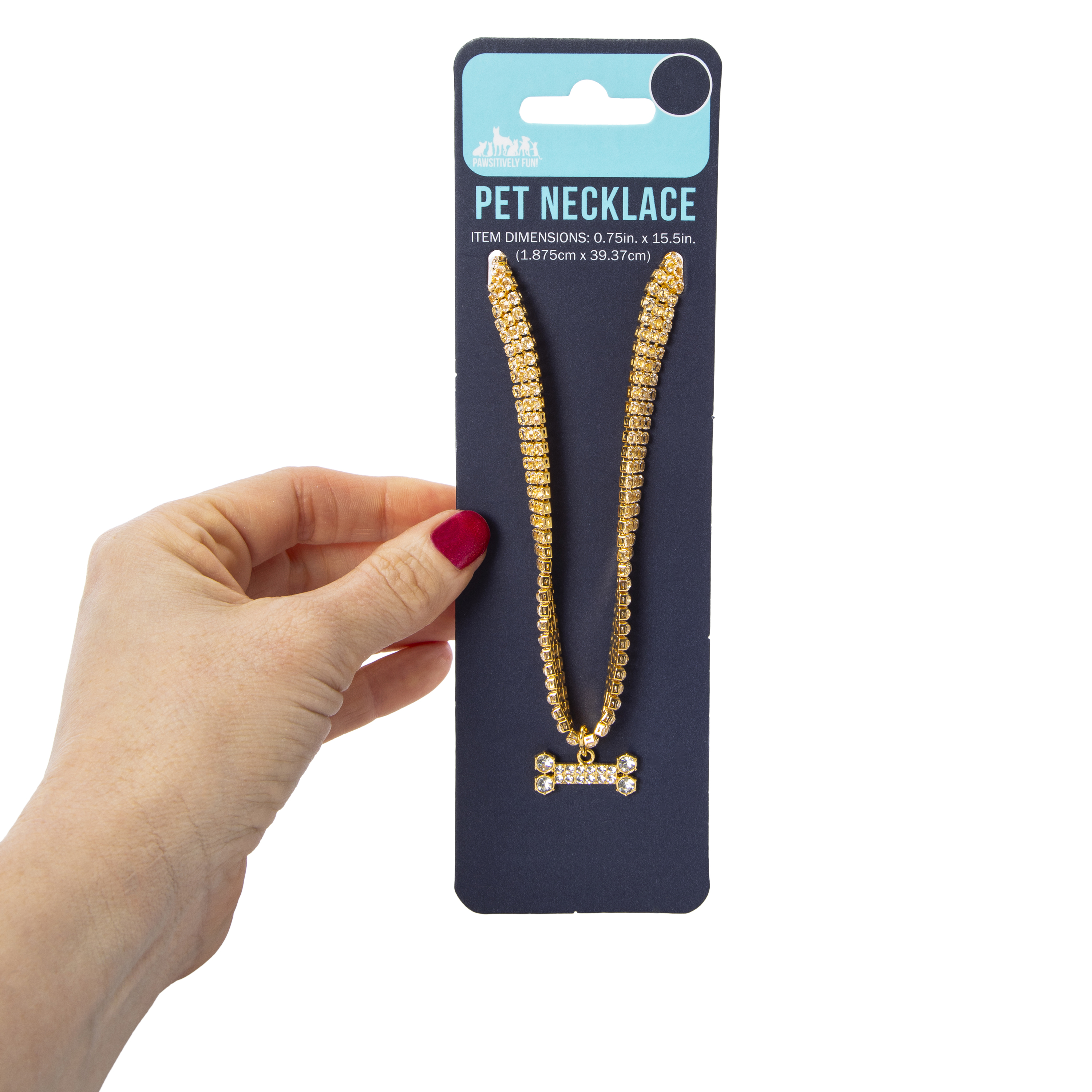 Rhinestone Pet Necklace, Small