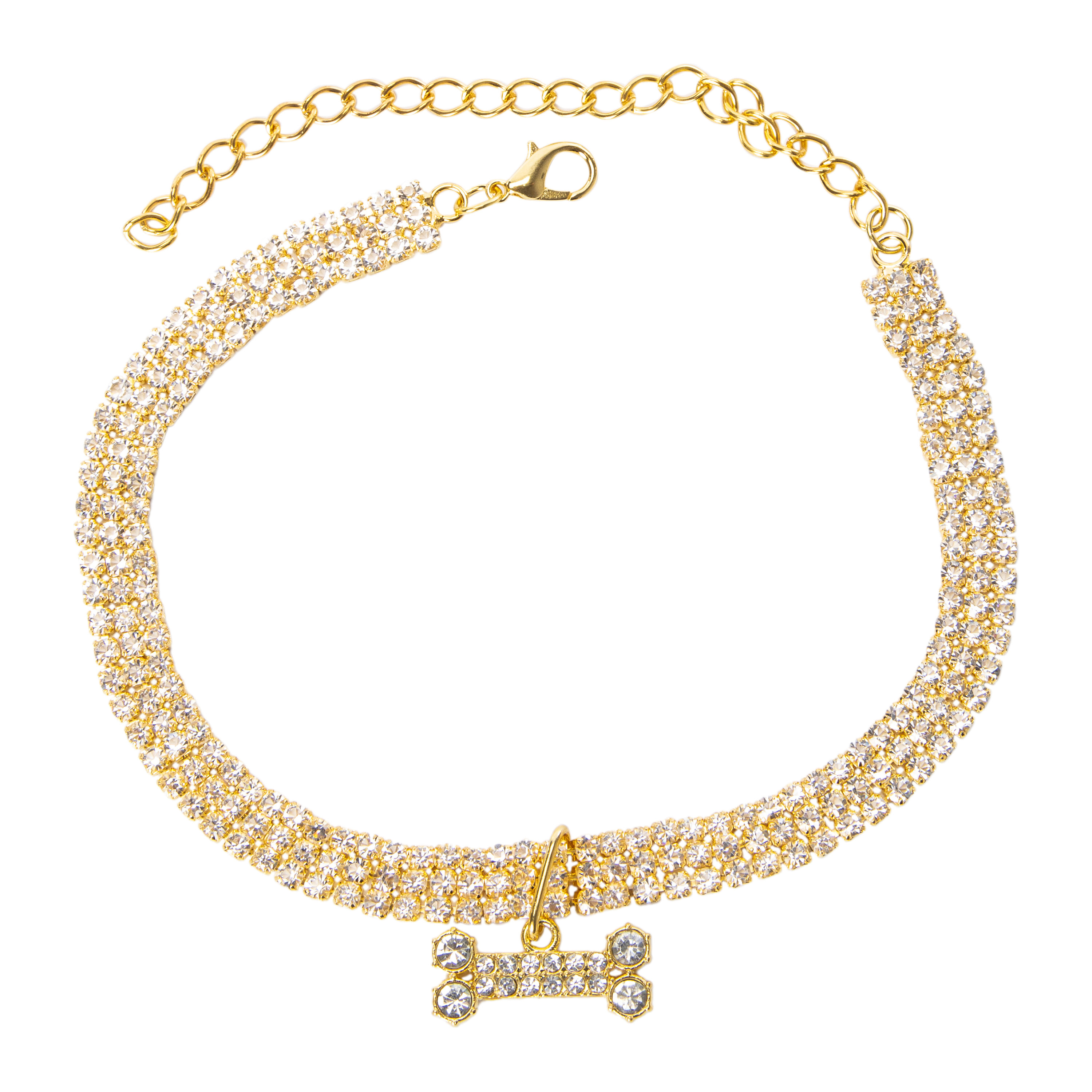 Rhinestone Pet Necklace, Medium