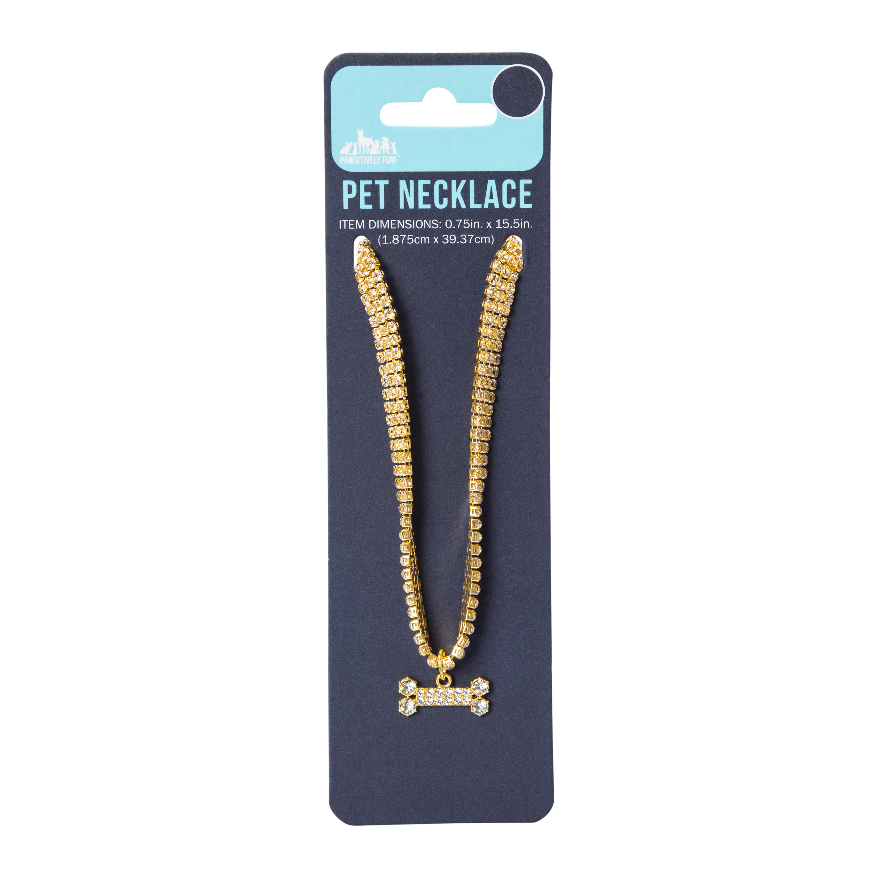 Rhinestone Pet Necklace, Medium