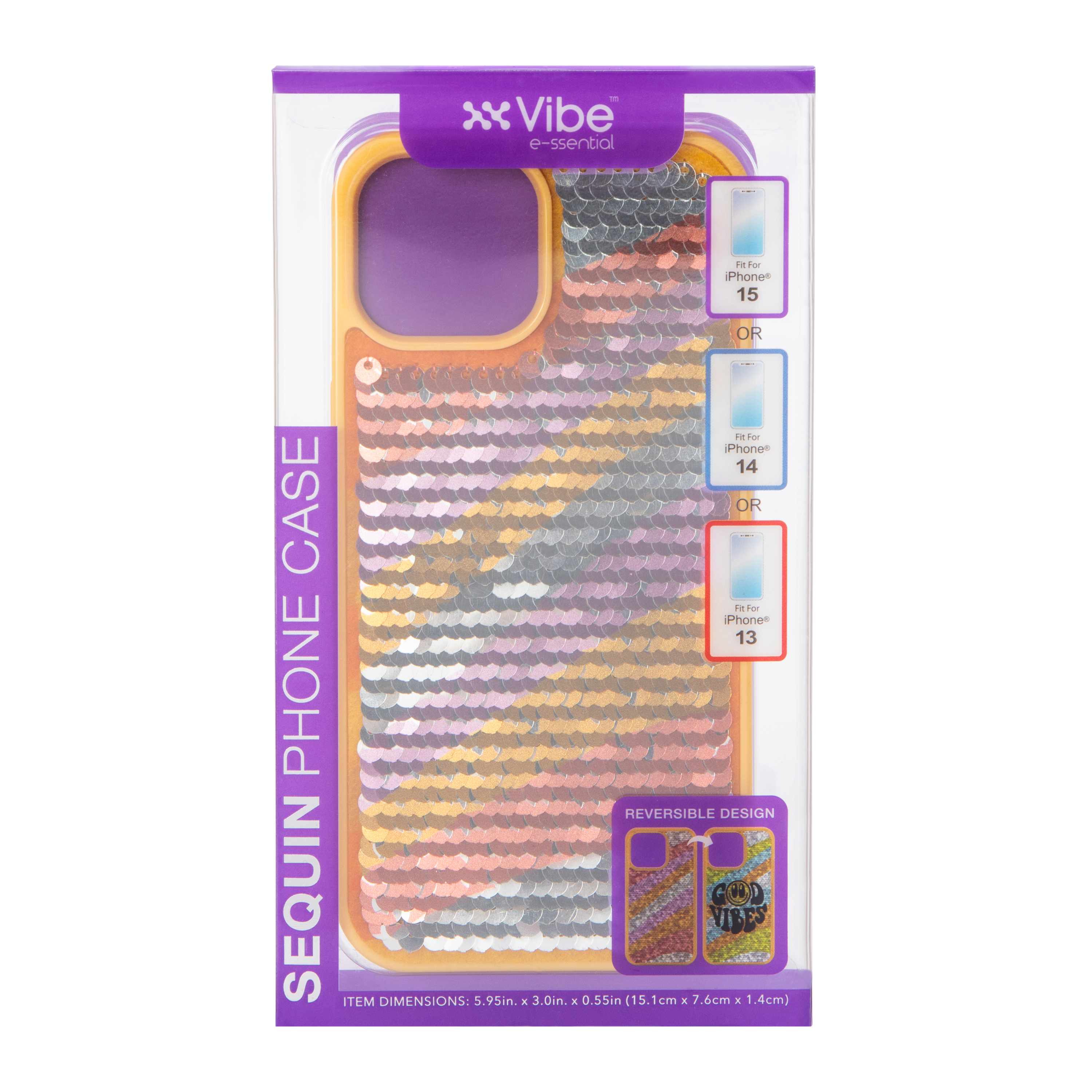 iPhone 16e®/15®/14®/13® Reversible Sequin Phone Case