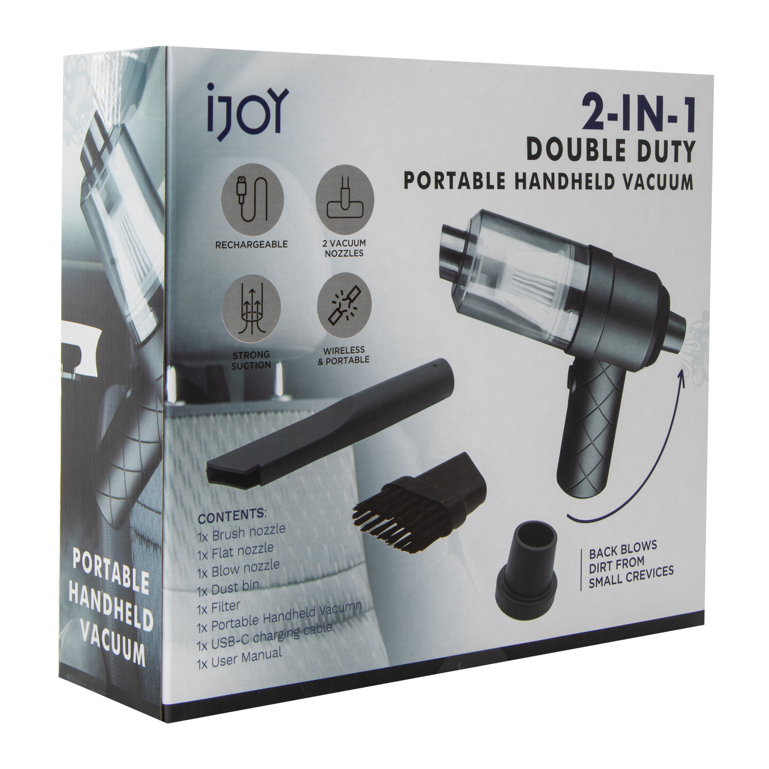 iJoy 2-In-1 Double Duty Portable Handheld Vacuum