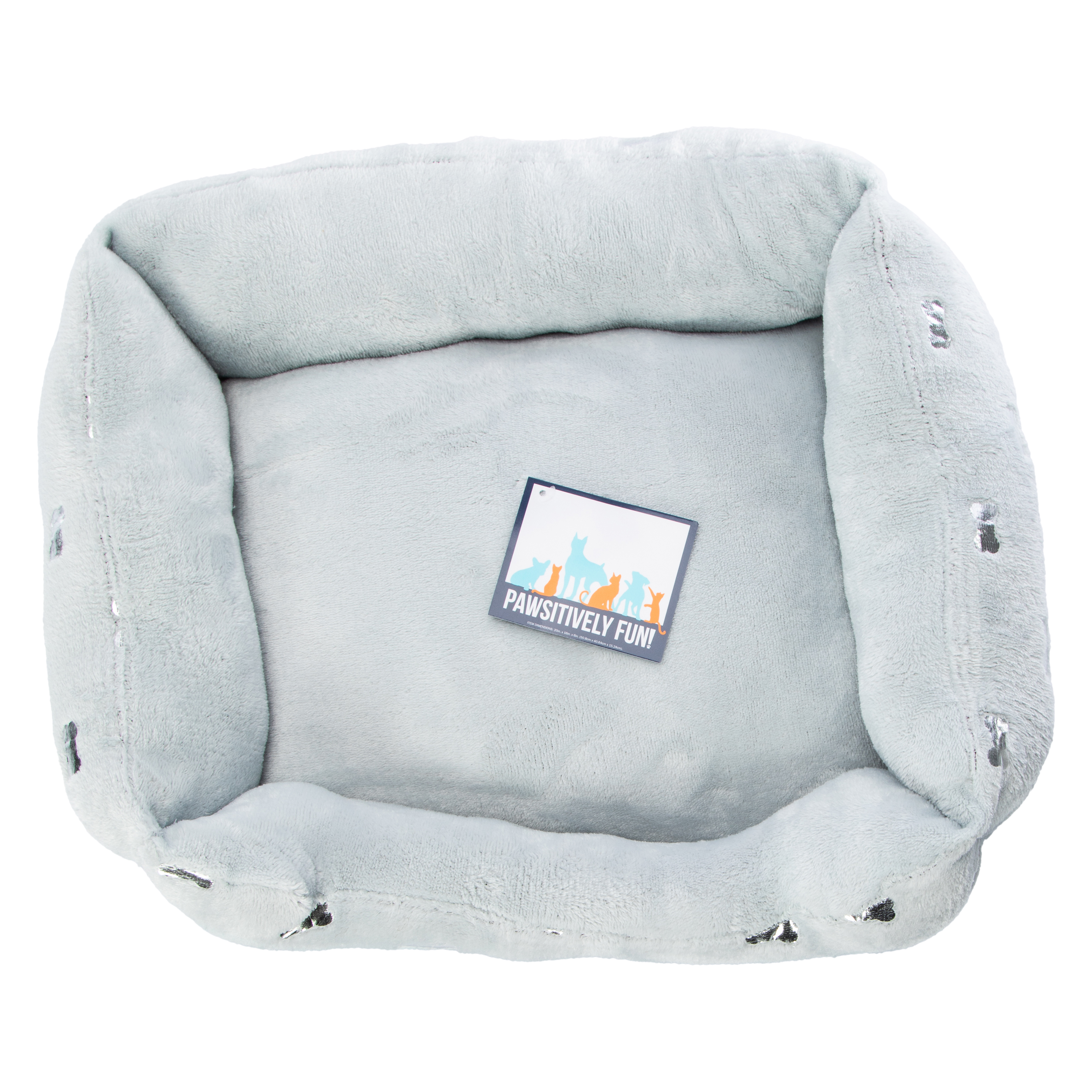 Metallic Print Cuddler Pet Bed 20in x 16in