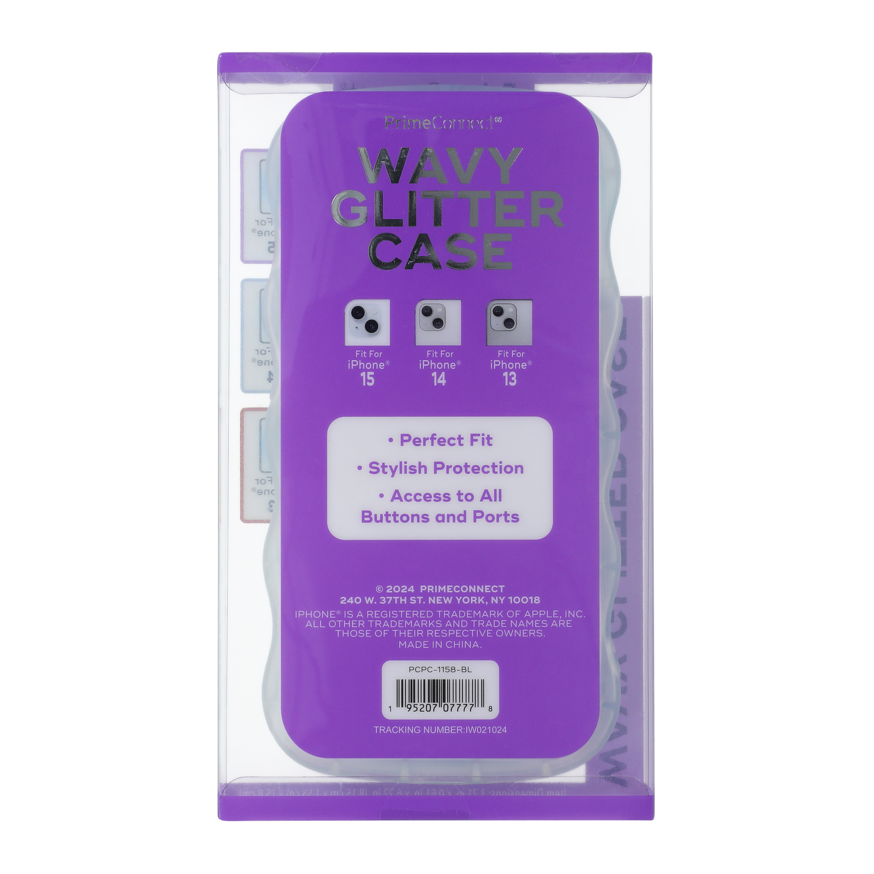 iPhone 15®/14® Wavy Glitter Phone Case