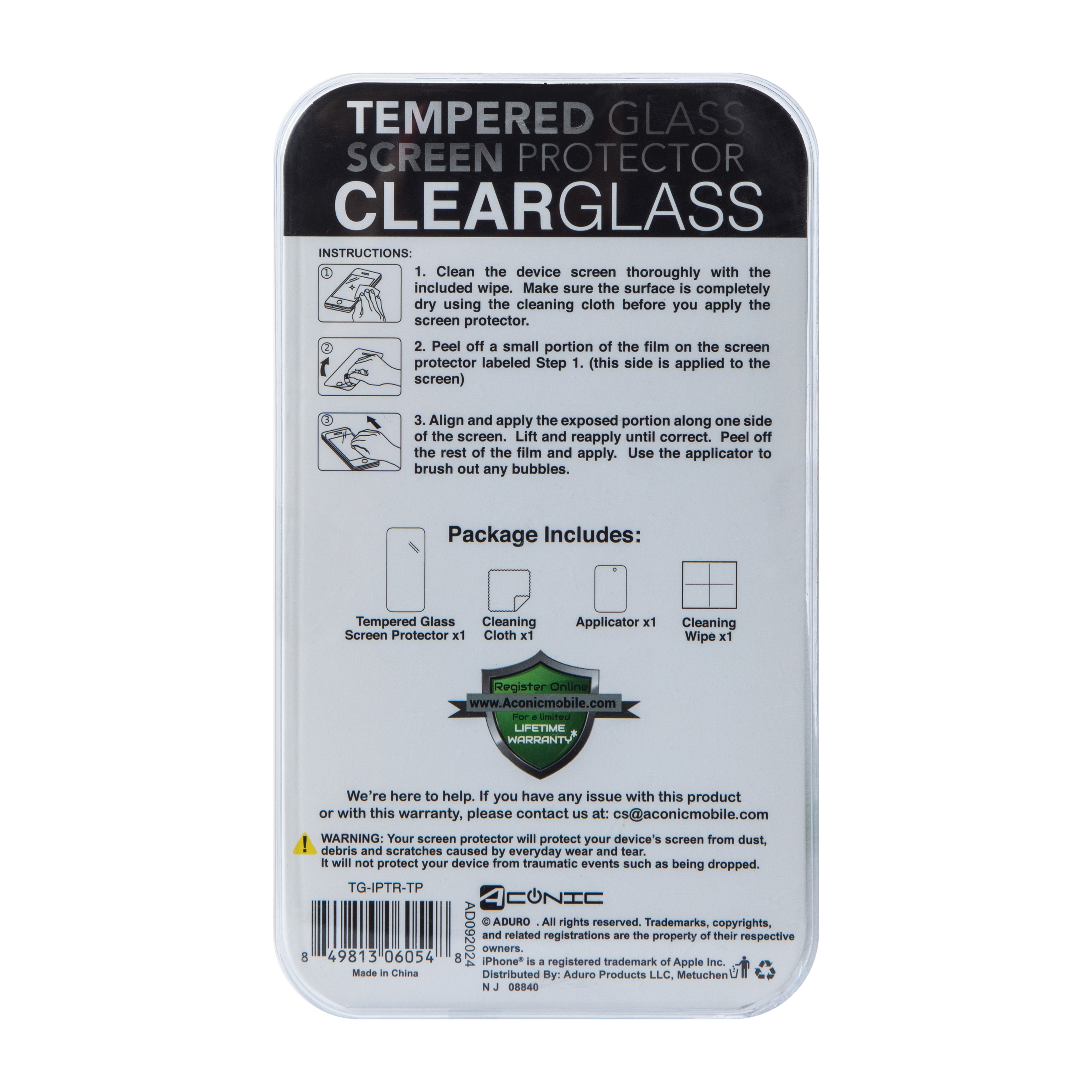 iPhone Pro® Tempered Glass Screen Protector 2-Pack