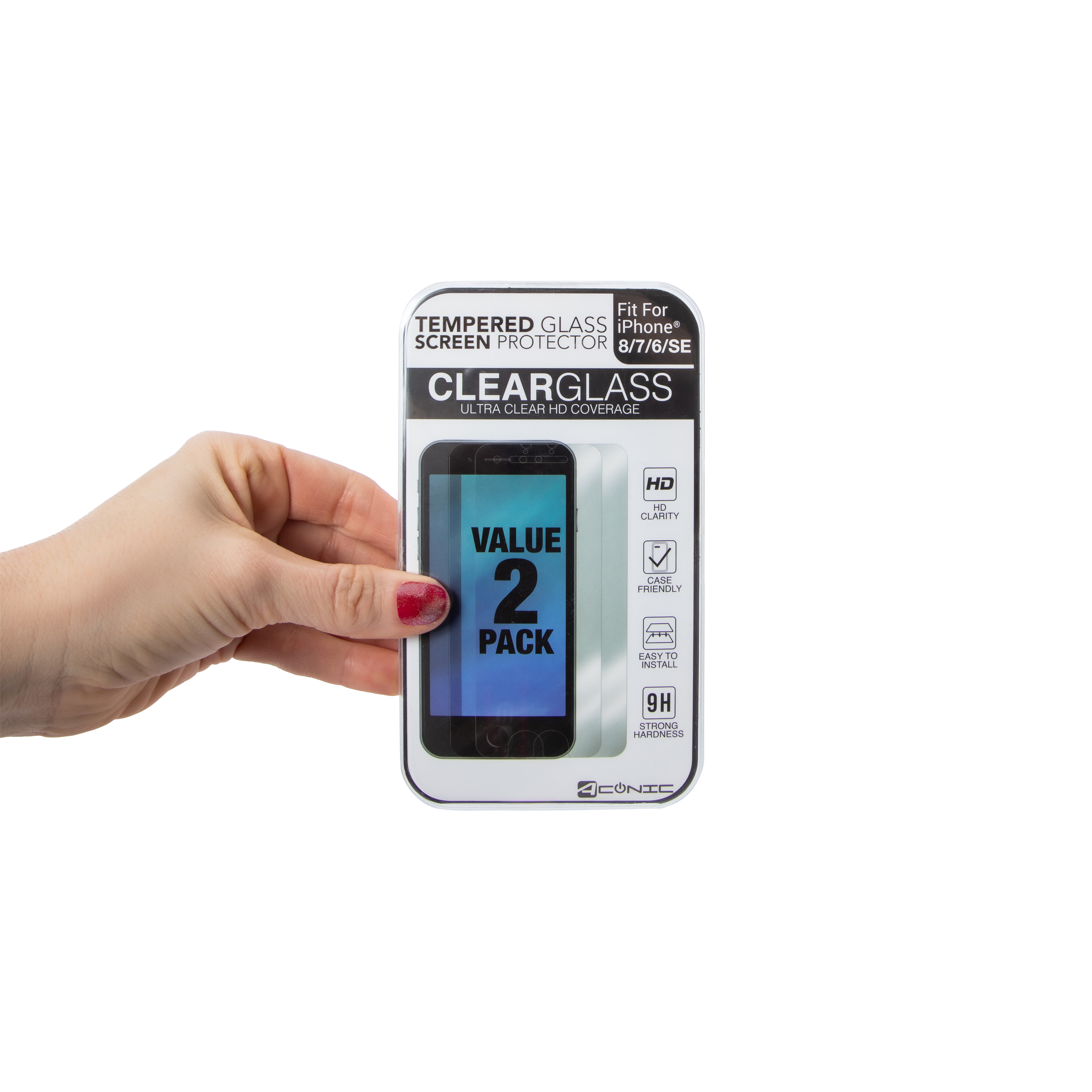 iPhone 8® HD Clarity Tempered Glass 2-Pack