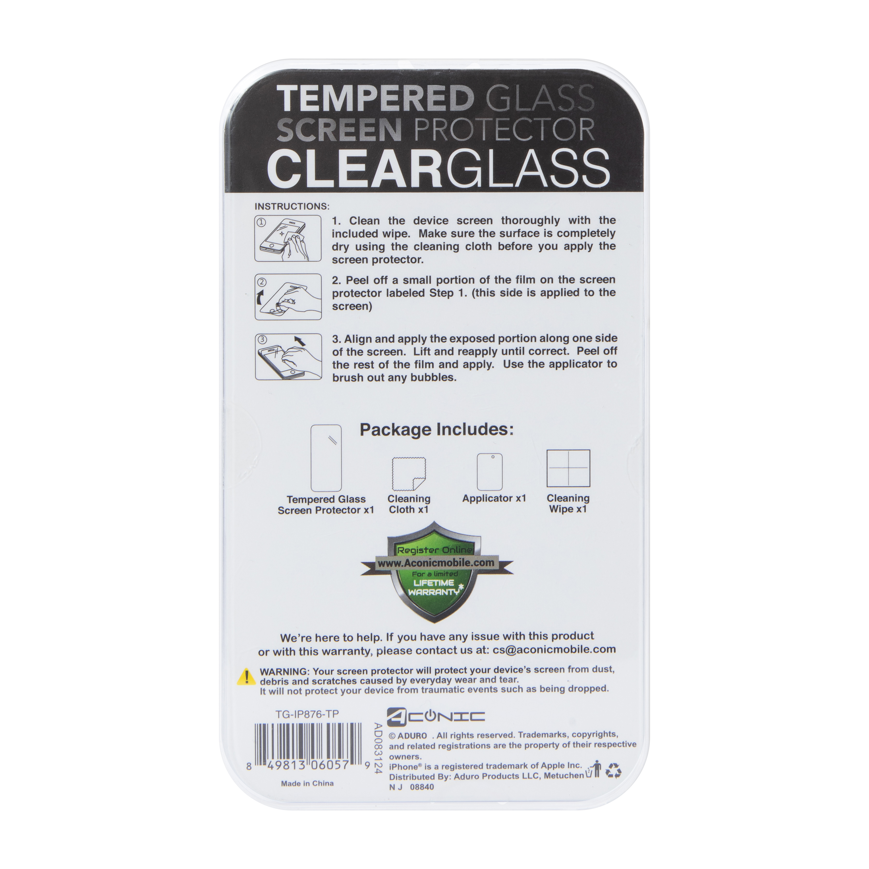 iPhone 8® HD Clarity Tempered Glass 2-Pack