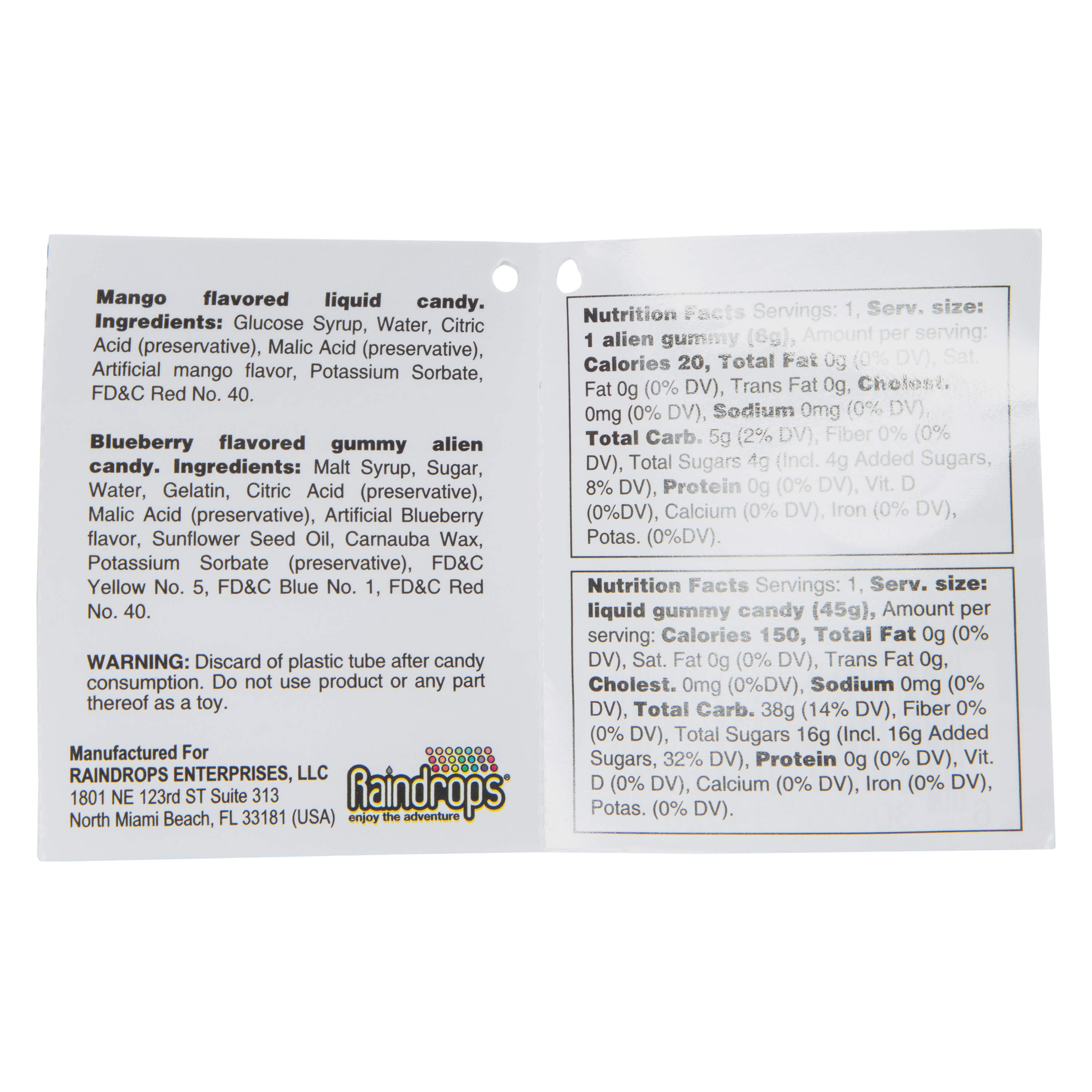 Raindrops® Alien Gummy Candy Lab 1.79oz (Styles May Vary)