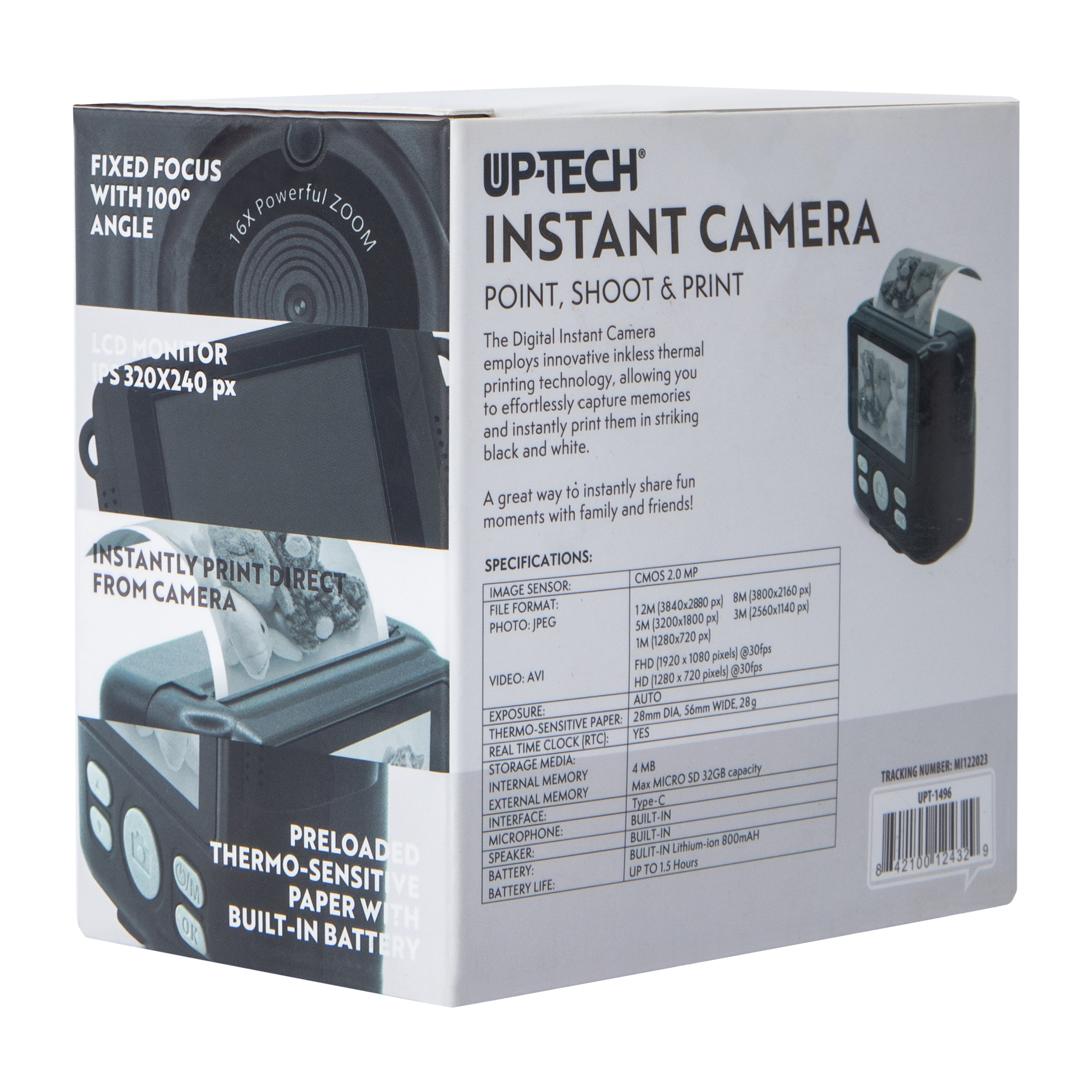 Up-Tech® Point, Shoot & Print Instant Camera