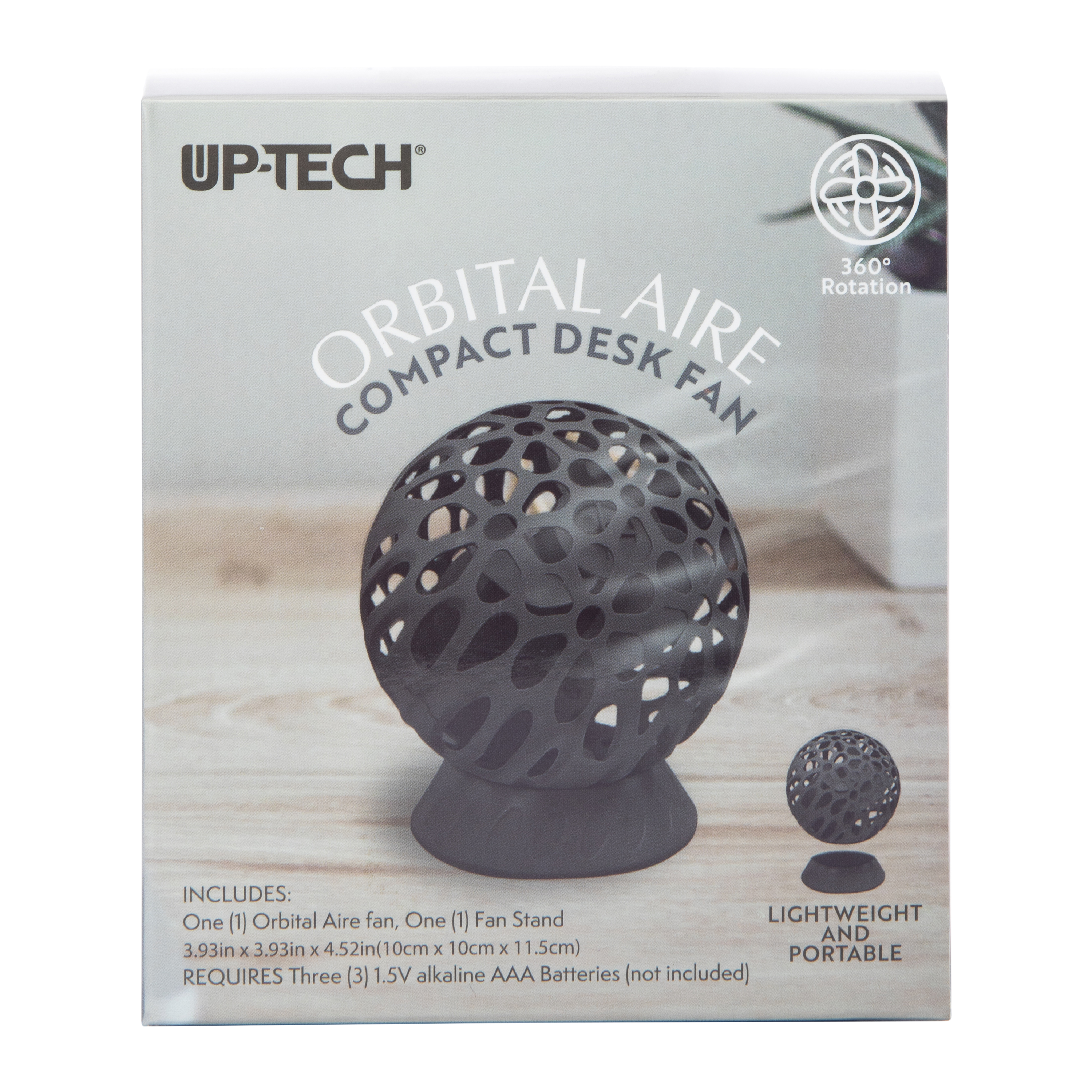 Up-Tech® Orbital Aire Compact Desk Fan 3.93in x 4.52in