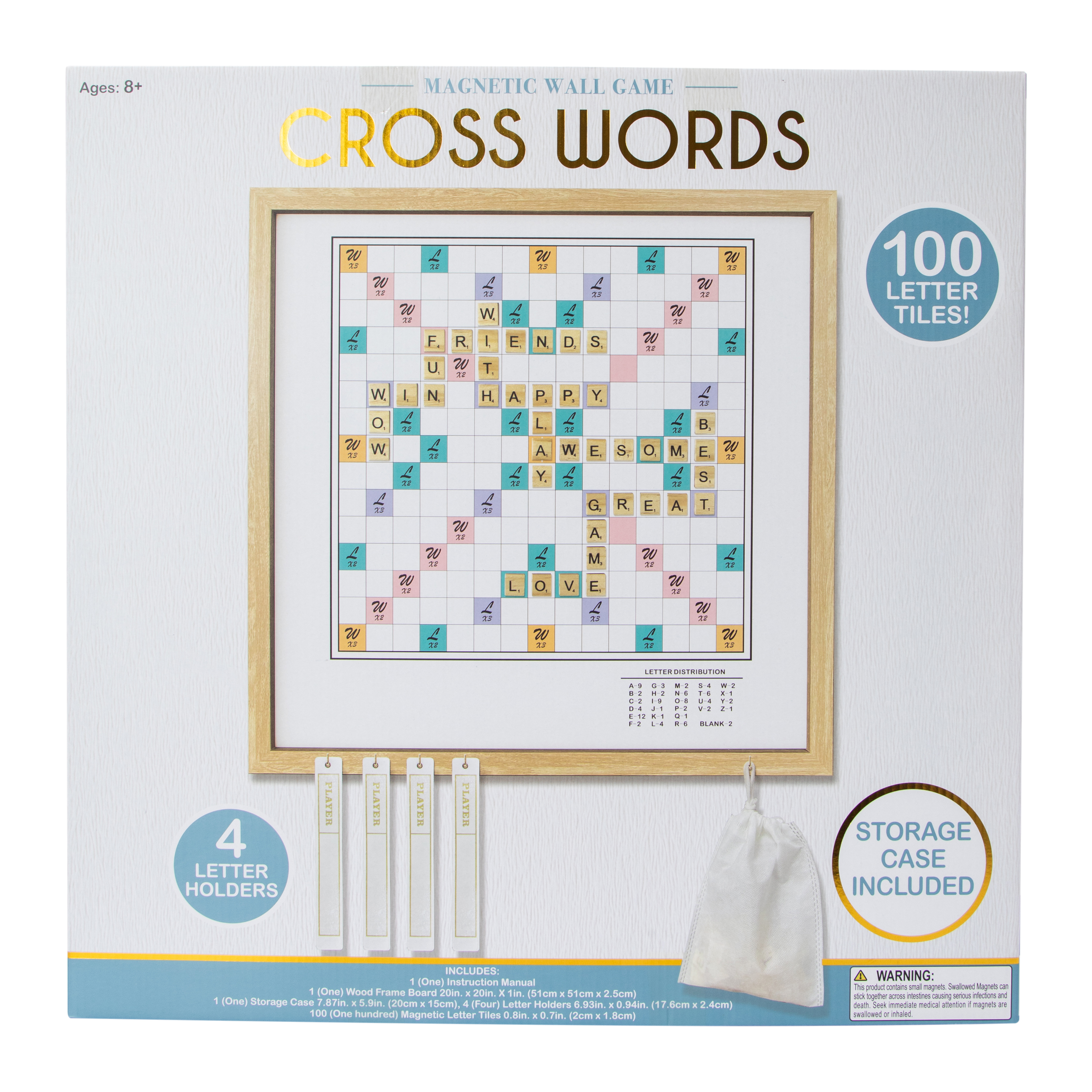 Magnetic Wall Game Cross Words 20in x 20in