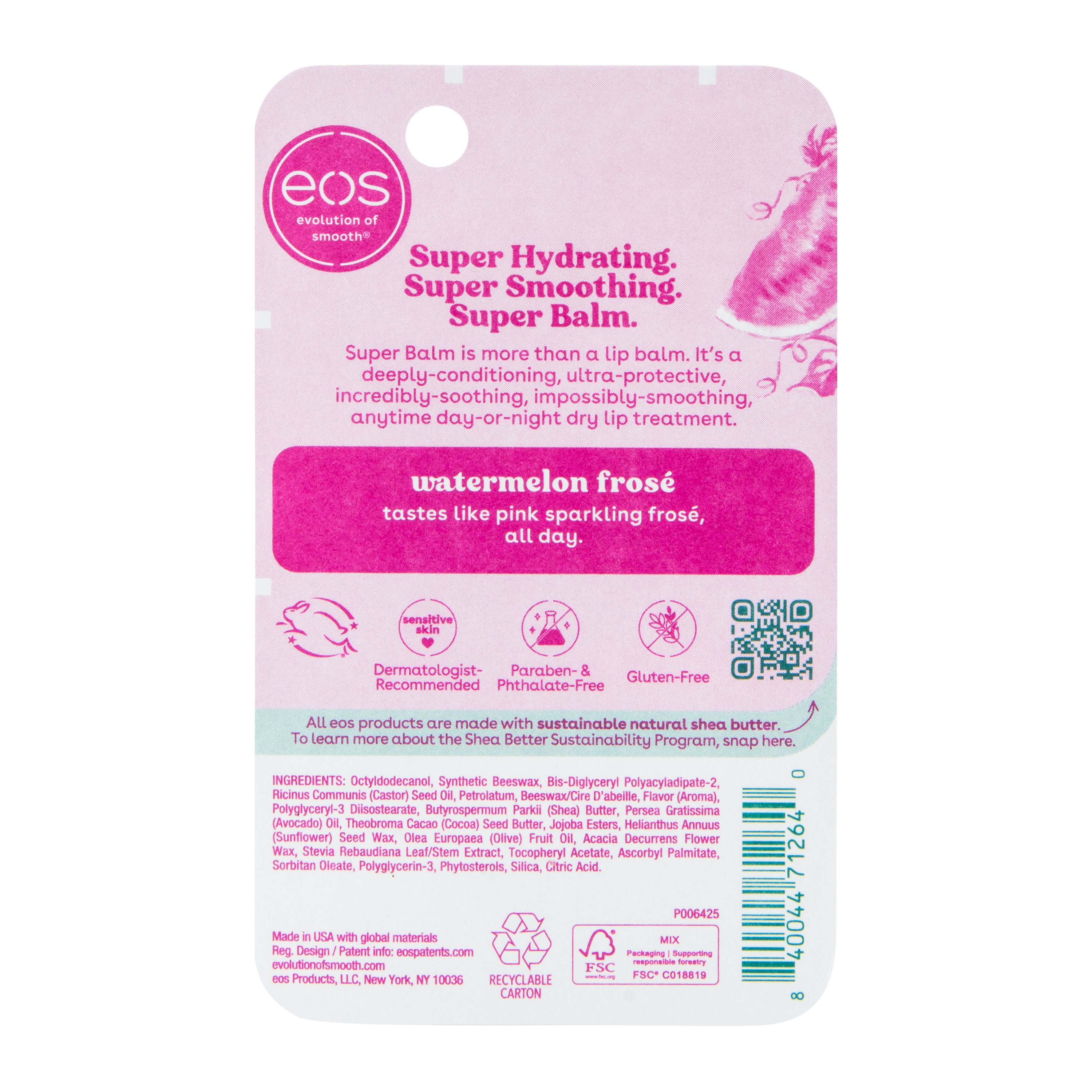 Eos® 24H Moisture Super Balm 0.35oz - Watermelon Frose