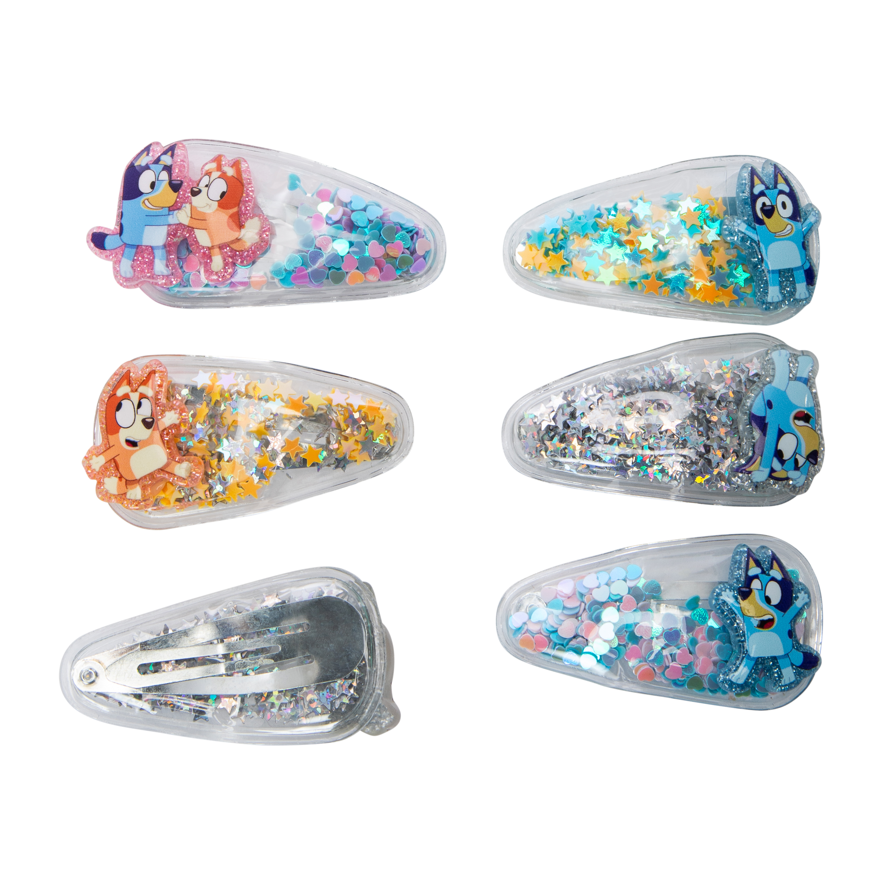 Licensed Confetti Snap Clips Pack 6-Count