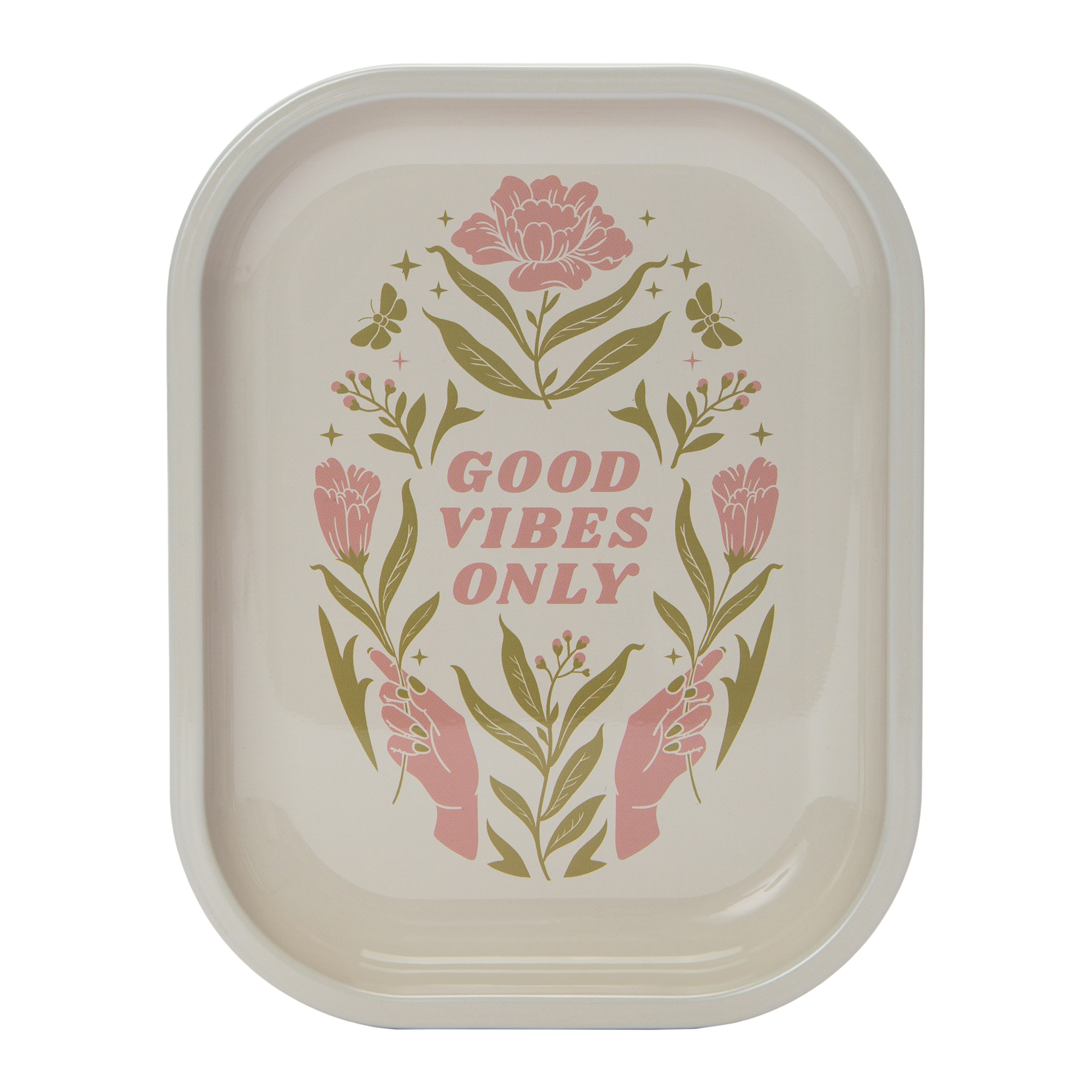 'Good Vibes Only' Small Decorative Tray 5.5in x 7.1in